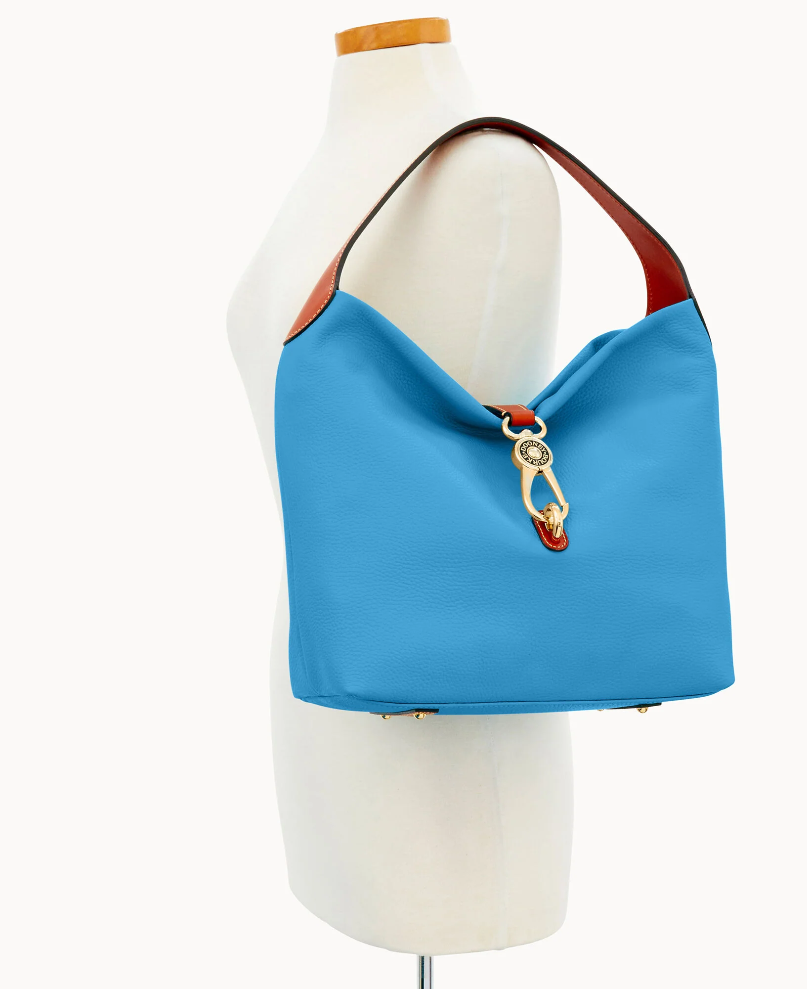 Pebble Grain Logo Lock Shoulder Bag - Image 12