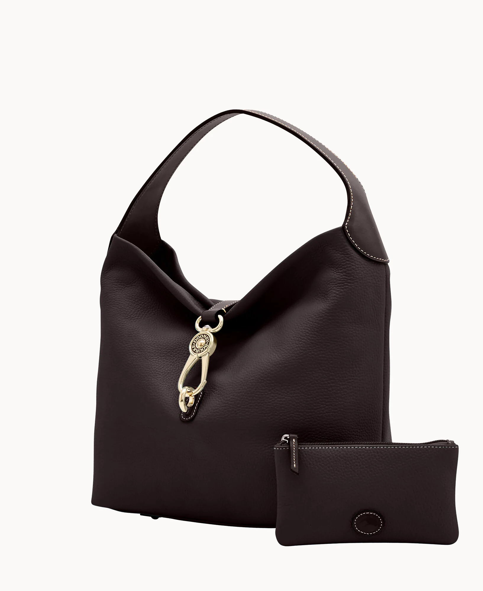 Pebble Grain Logo Lock Shoulder Bag - Image 34