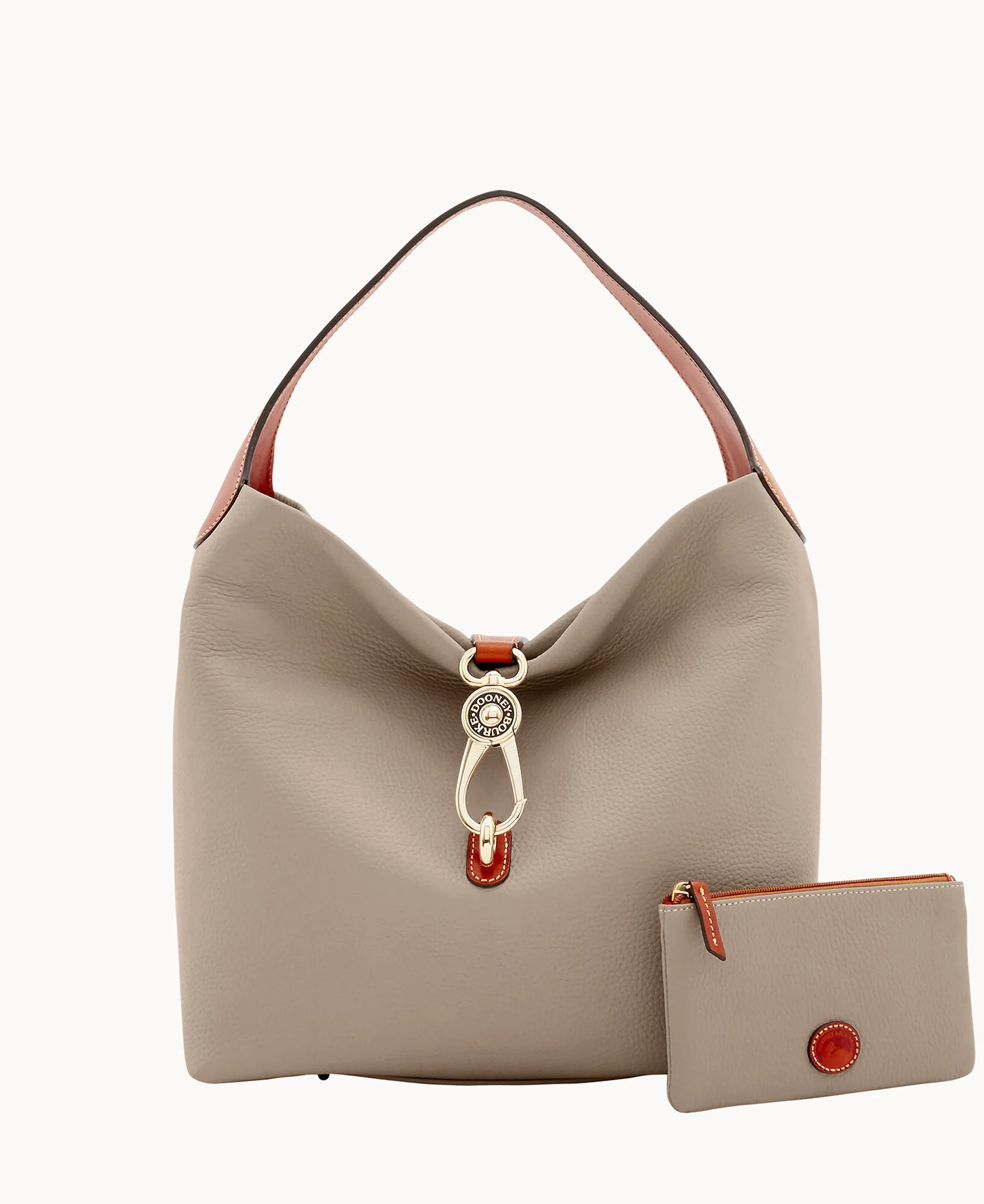 Pebble Grain Logo Lock Shoulder Bag - Image 59
