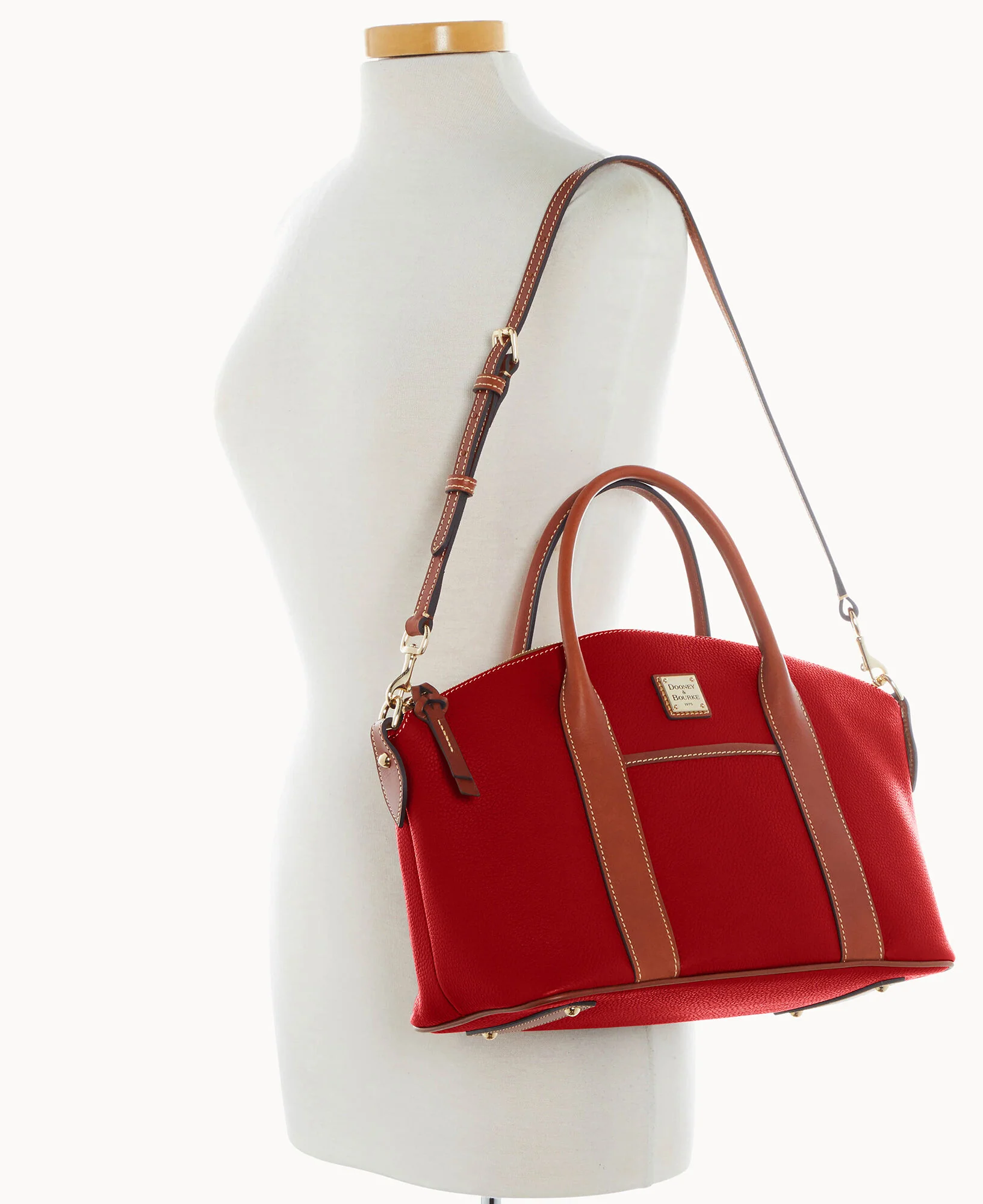 Pebble Grain Madeline Satchel - Image 15