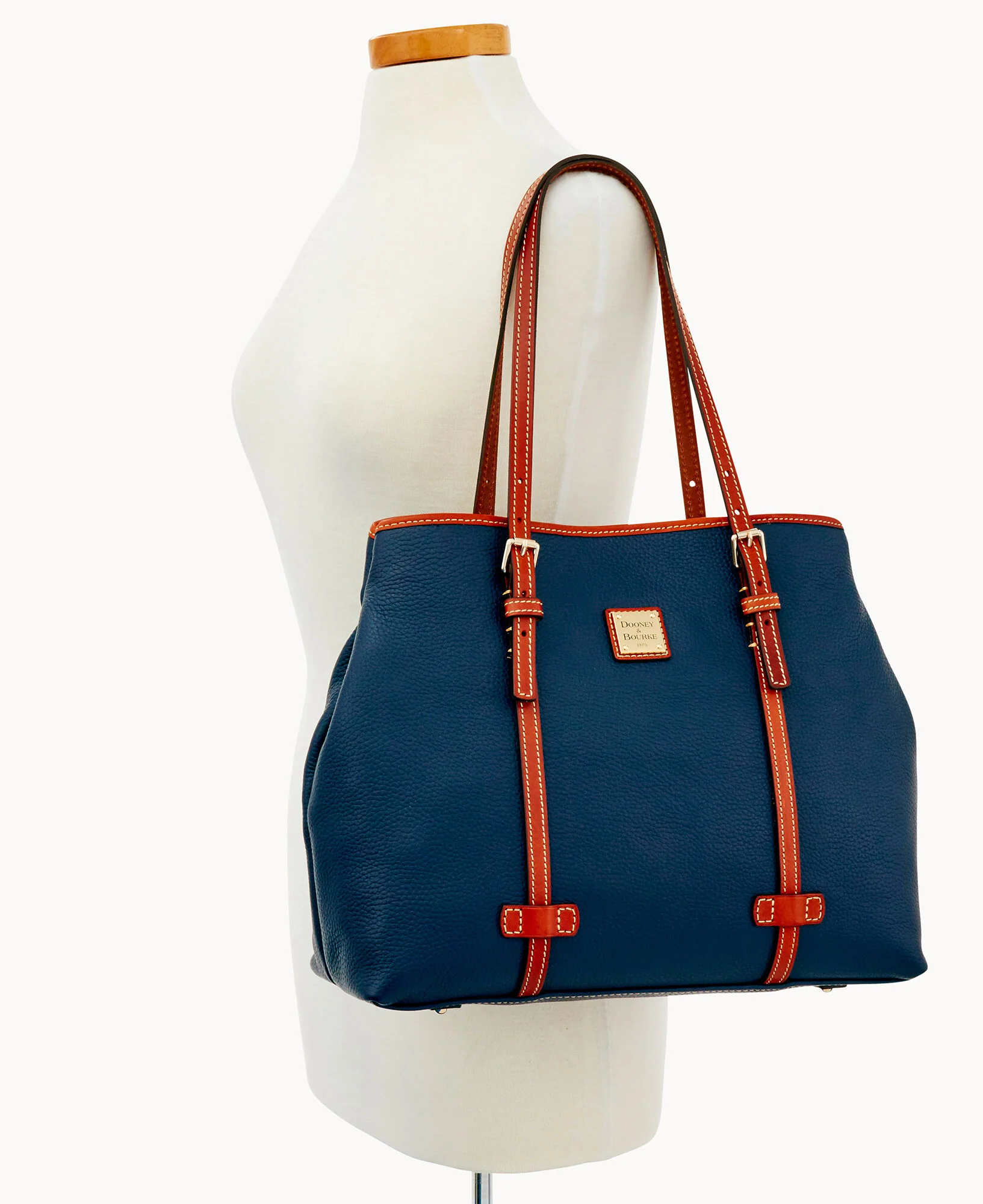 Pebble Grain Side Snap Tote - Image 20