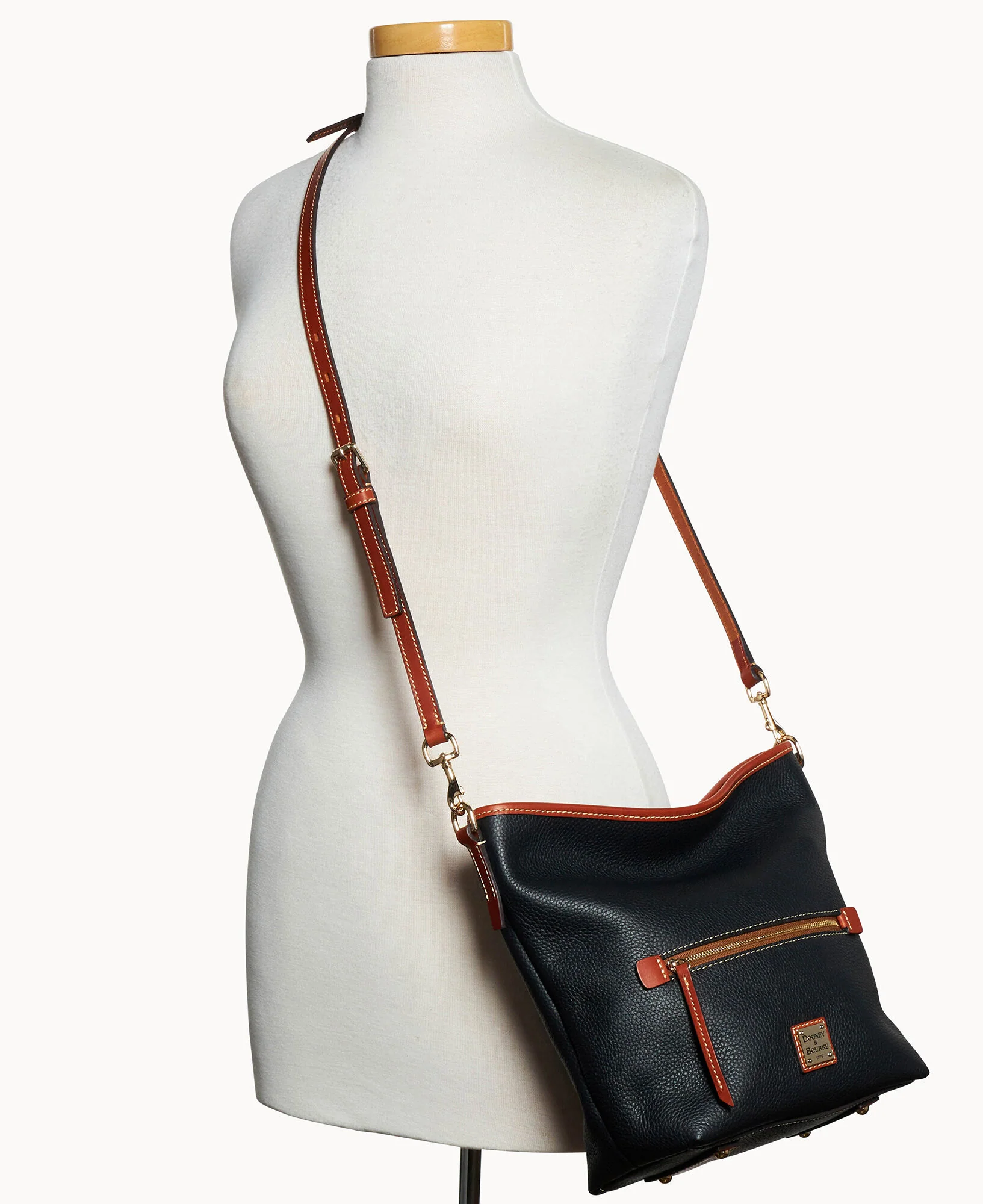 Pebble Grain Small Hobo Crossbody - Image 8