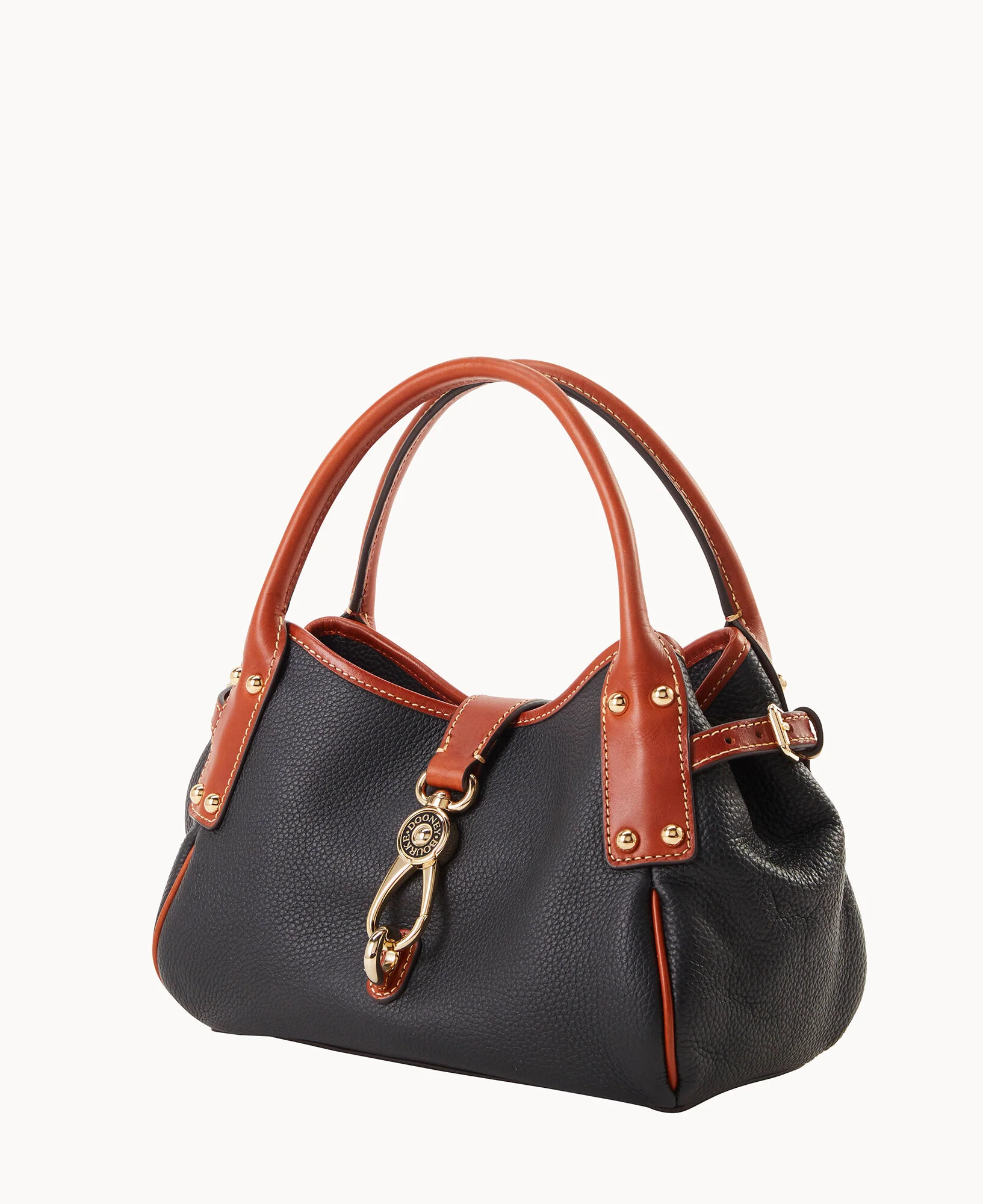 Pebble Grain Small Logo Lock Satchel - Image 2
