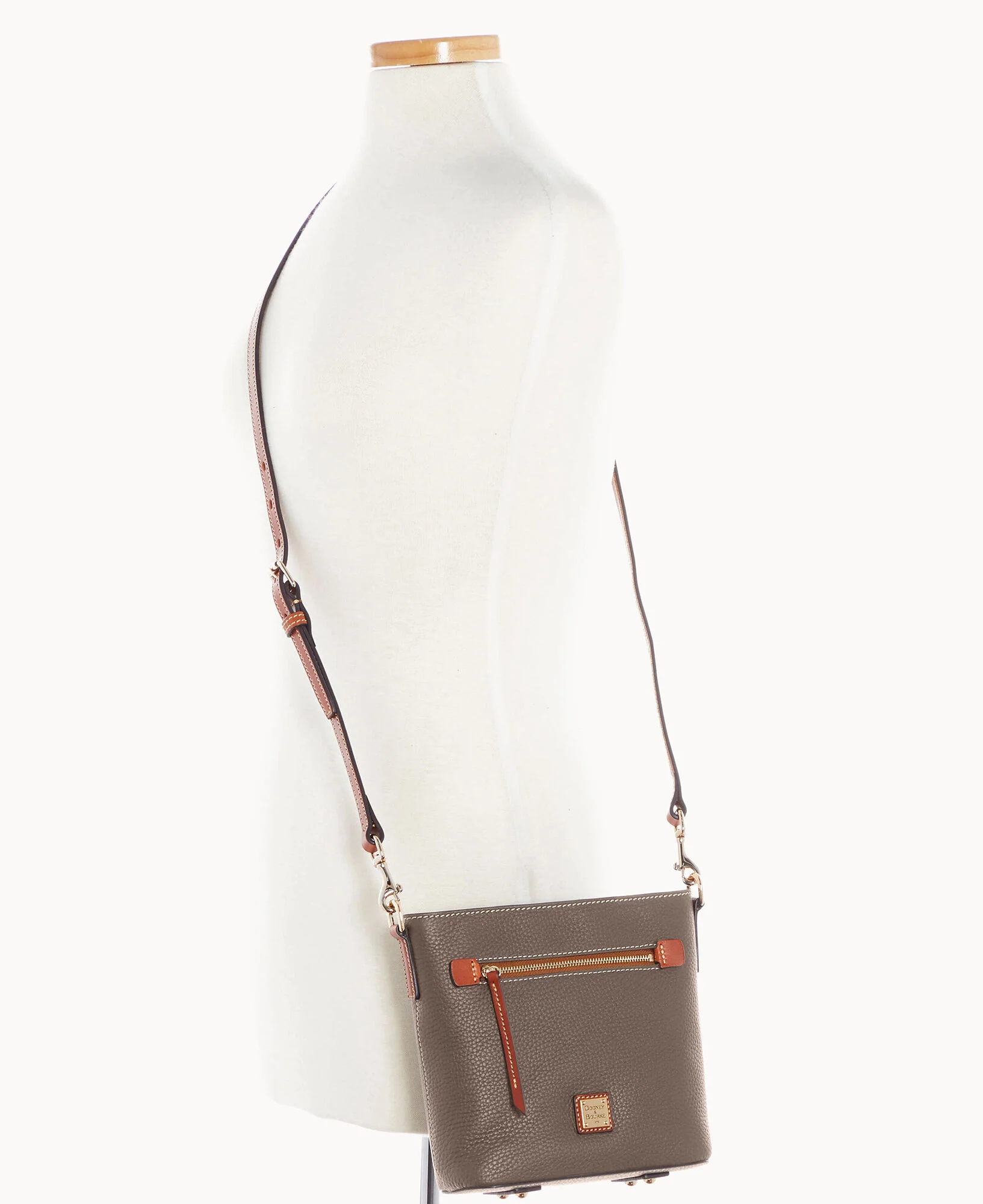 Pebble Grain Small Zip Crossbody - Image 10
