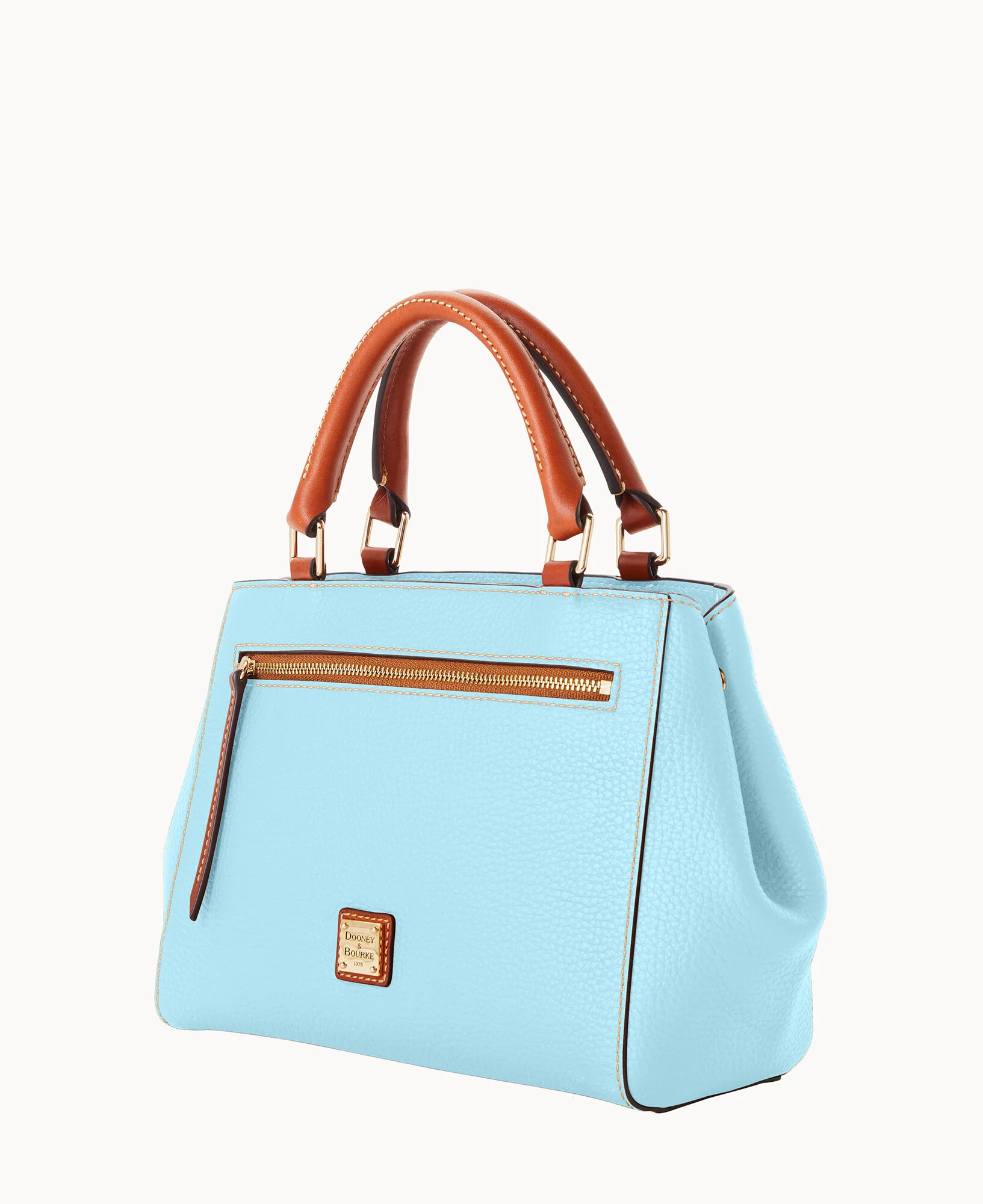 Pebble Grain Small Zip Satchel - Image 102