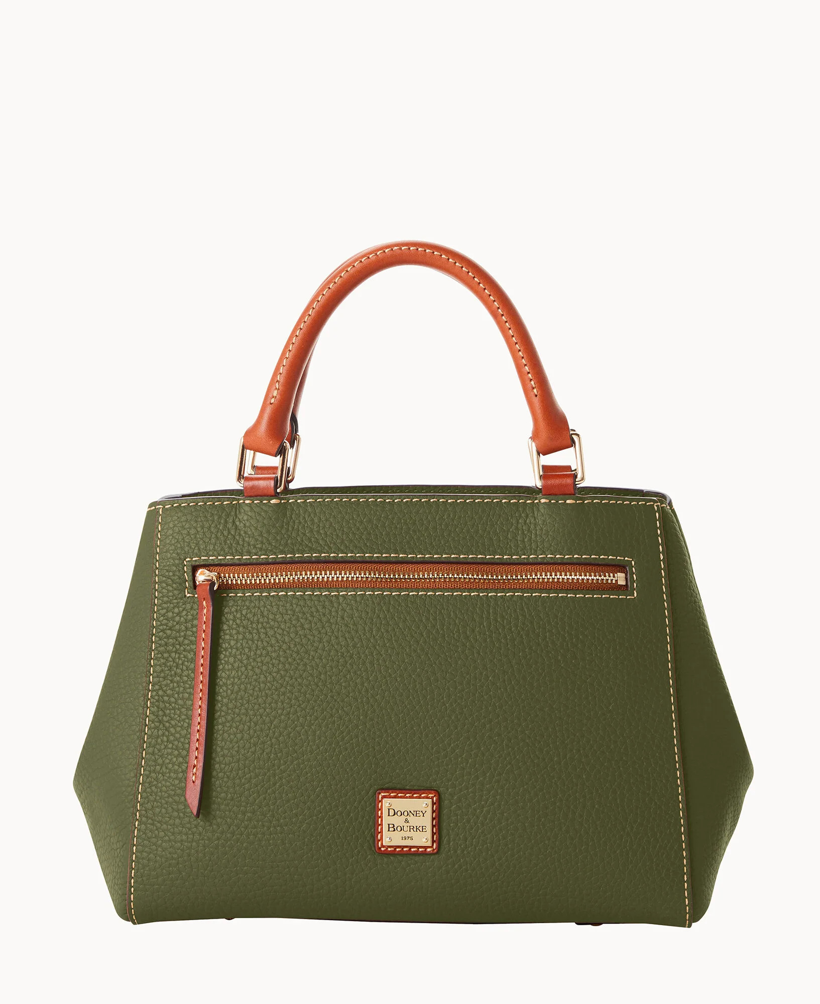 Pebble Grain Small Zip Satchel - Image 106