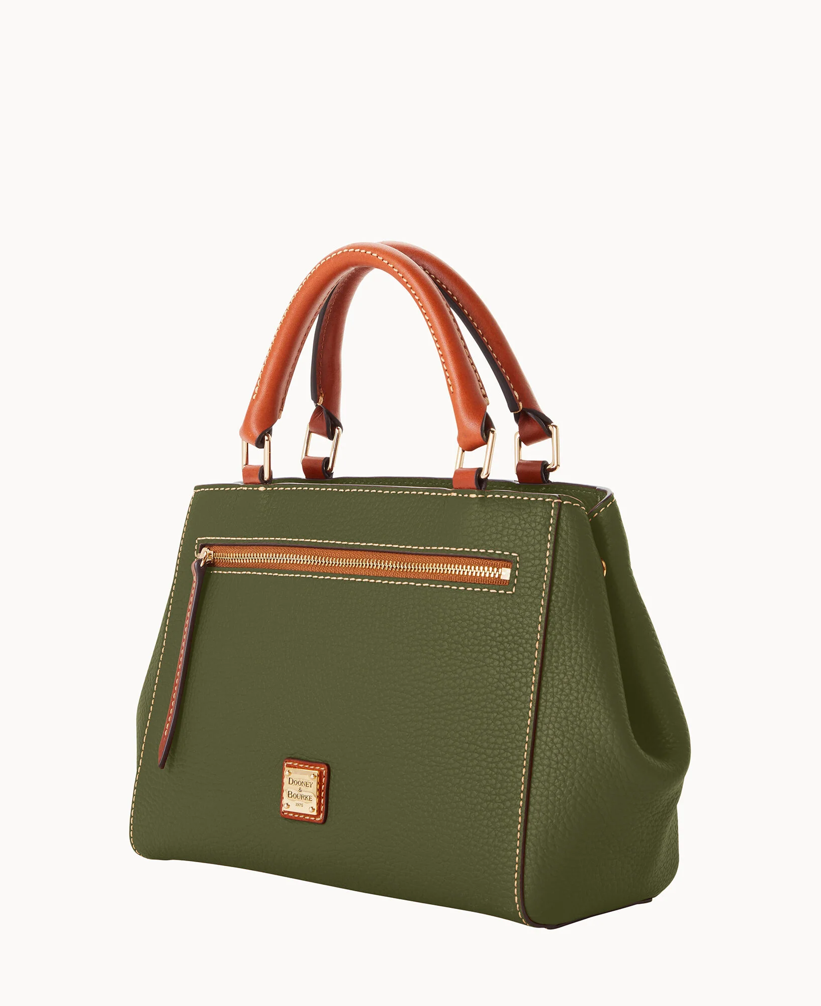 Pebble Grain Small Zip Satchel - Image 107