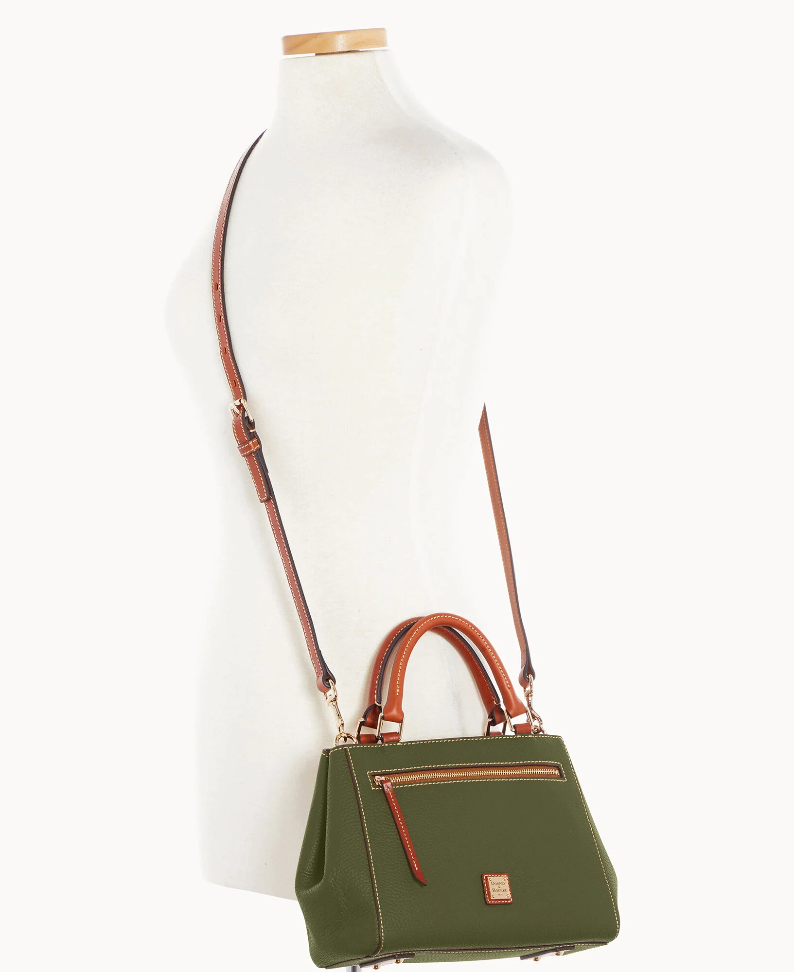 Pebble Grain Small Zip Satchel - Image 110