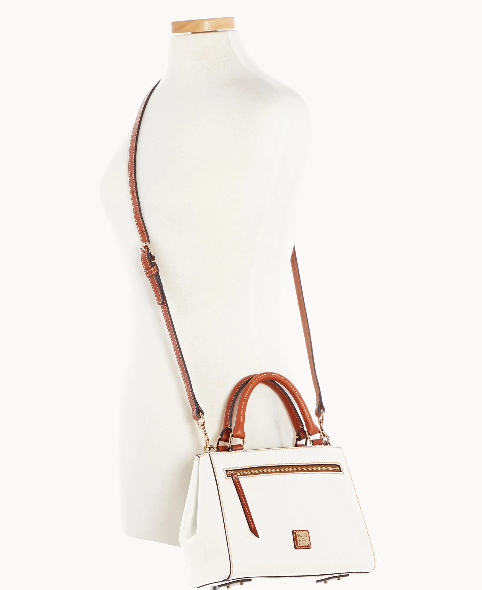 Pebble Grain Small Zip Satchel - Image 135