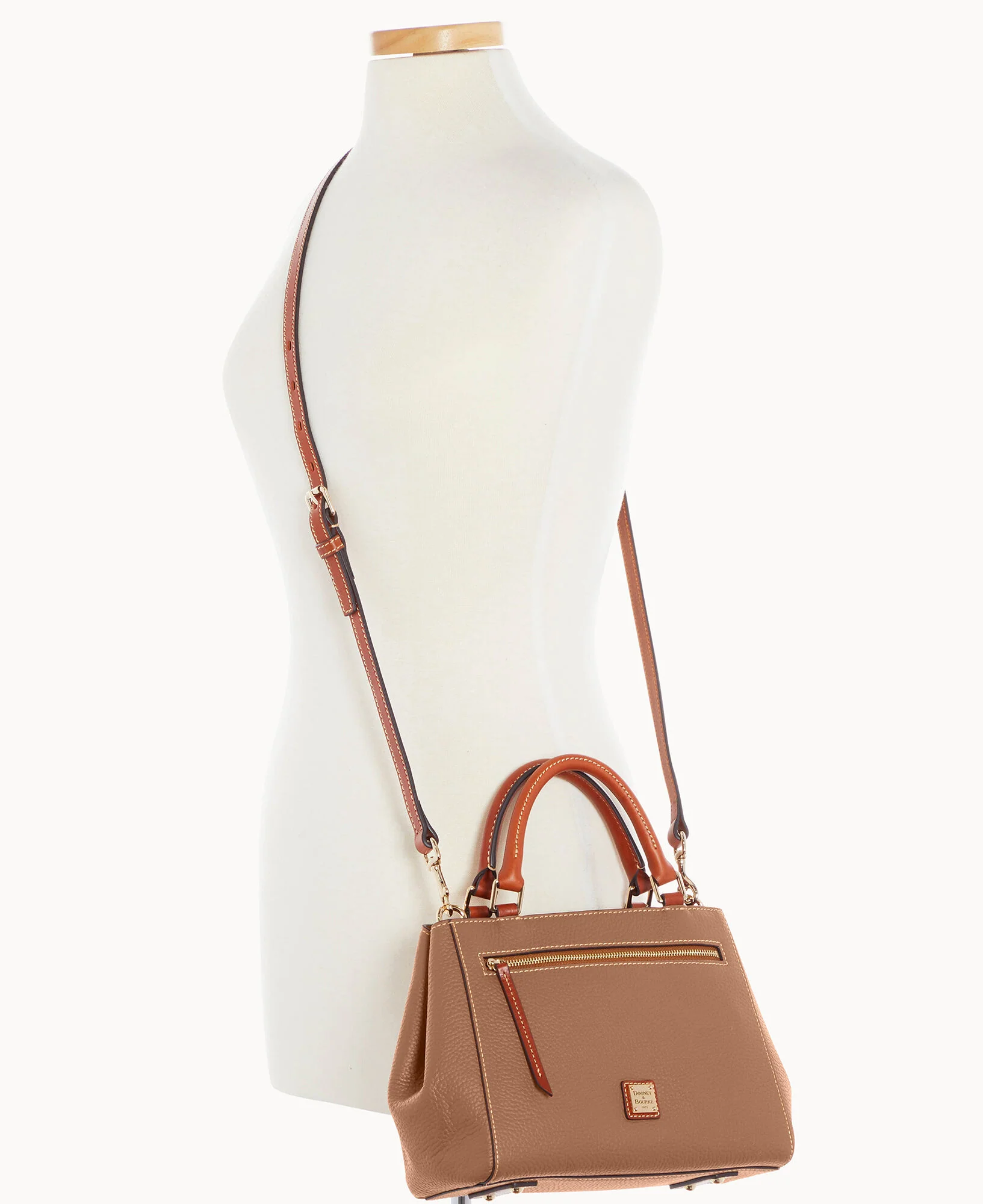 Pebble Grain Small Zip Satchel - Image 140