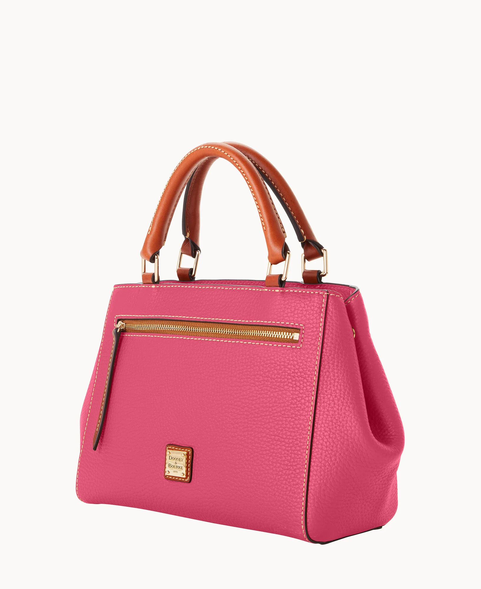 Pebble Grain Small Zip Satchel - Image 2