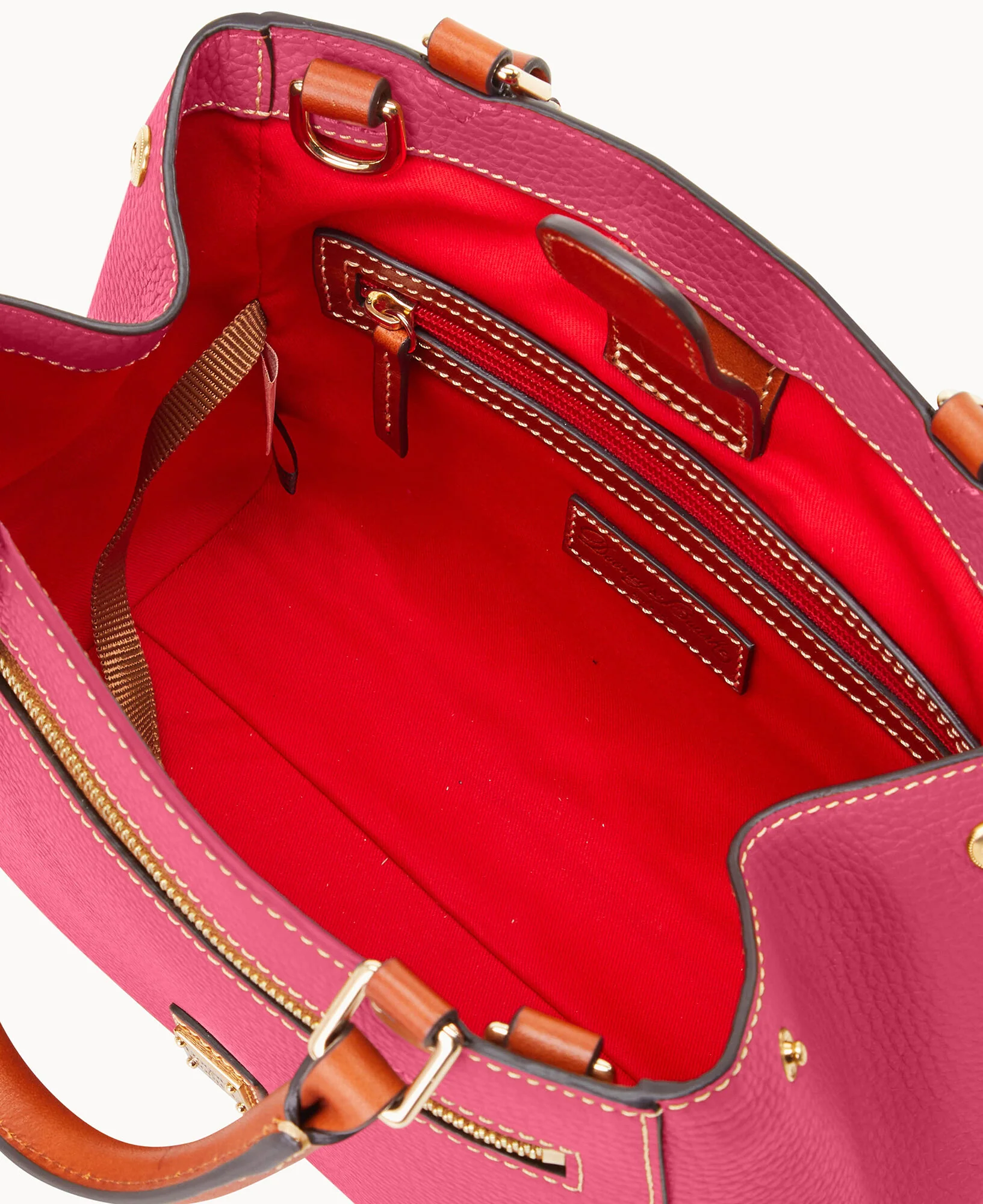 Pebble Grain Small Zip Satchel - Image 3