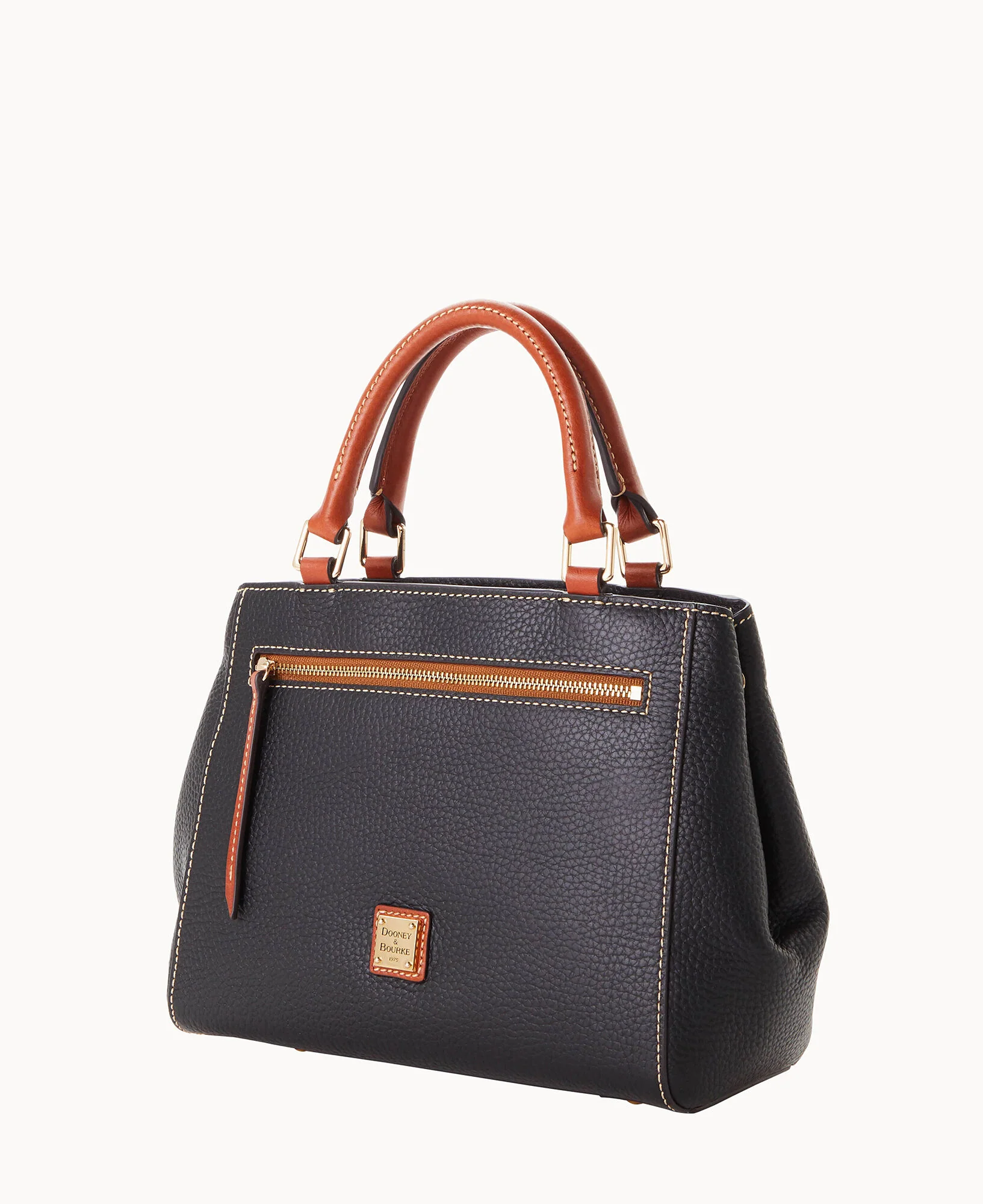 Pebble Grain Small Zip Satchel - Image 32