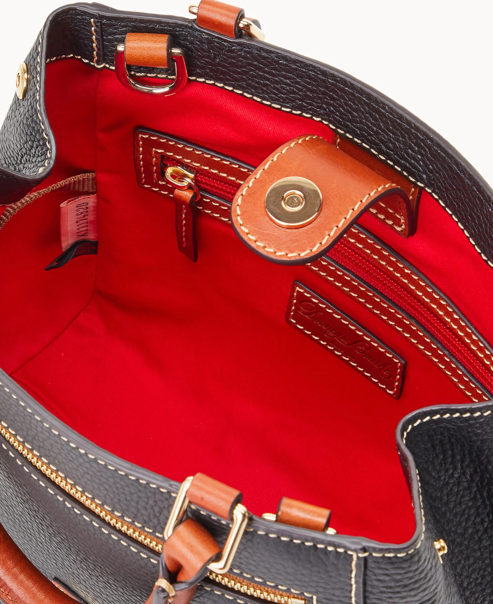 Pebble Grain Small Zip Satchel - Image 33