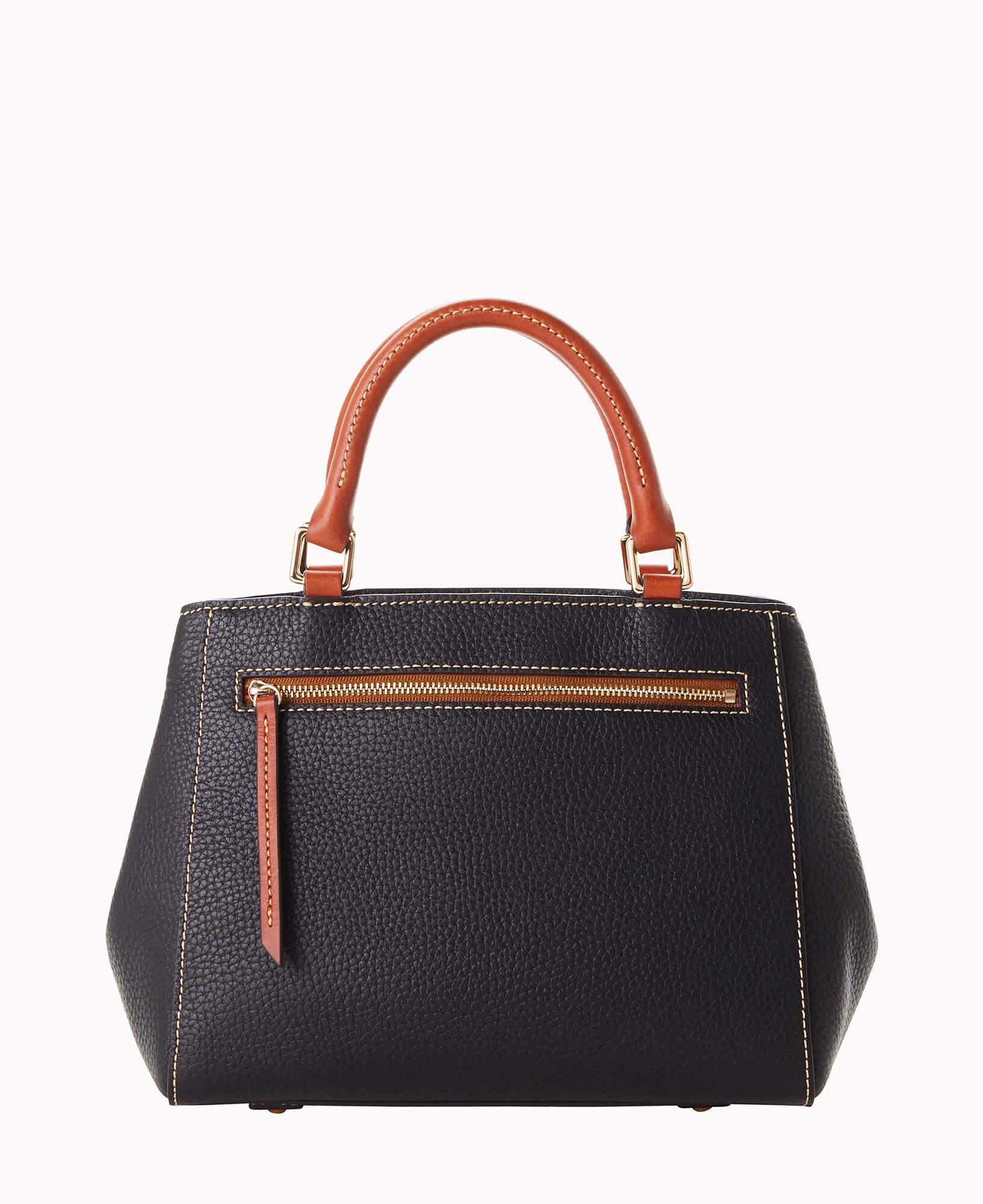 Pebble Grain Small Zip Satchel - Image 34