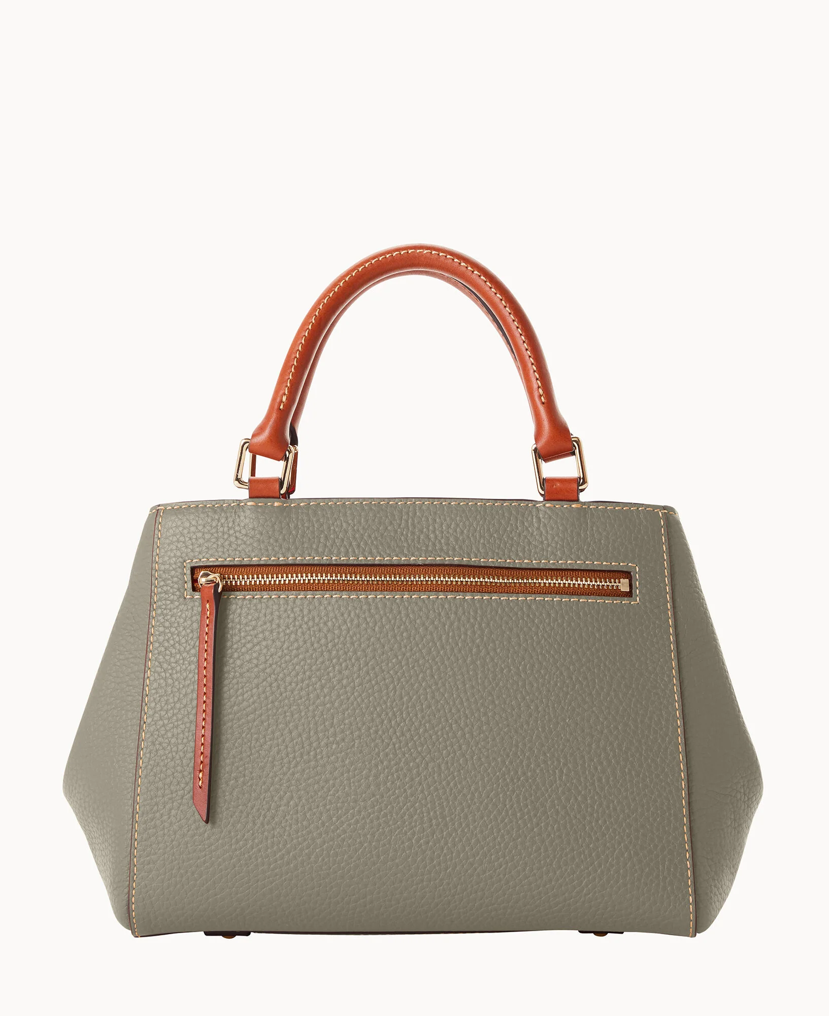 Pebble Grain Small Zip Satchel - Image 39