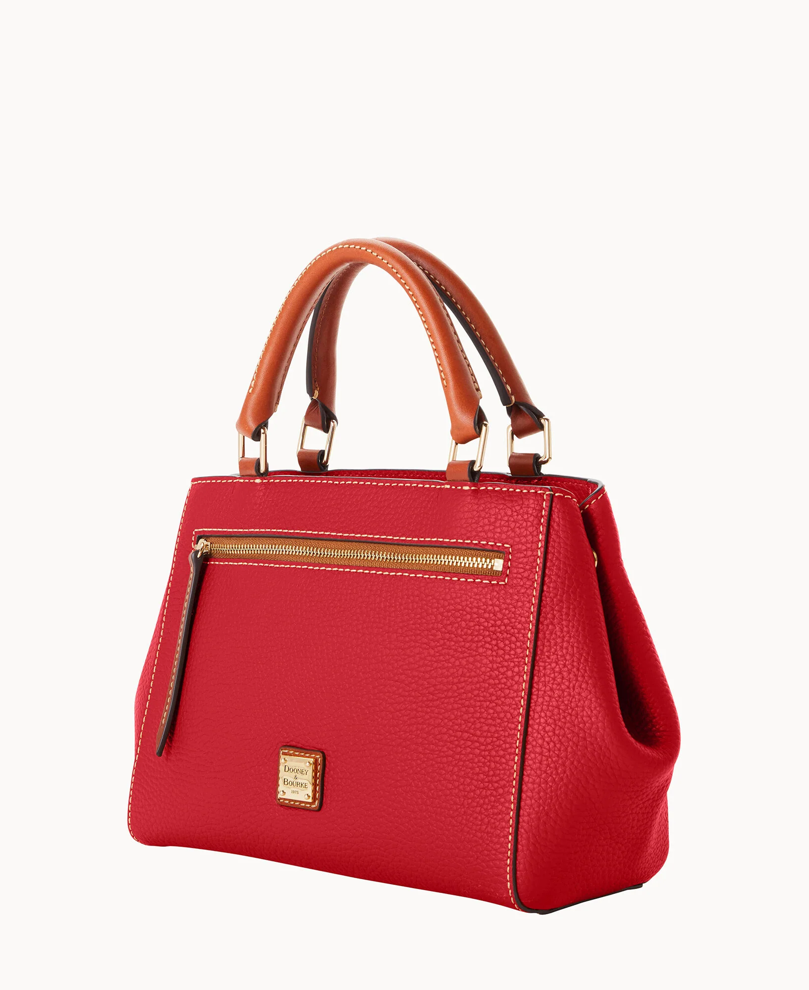 Pebble Grain Small Zip Satchel - Image 42