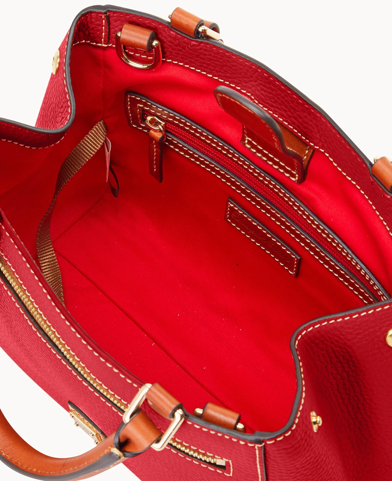 Pebble Grain Small Zip Satchel - Image 43
