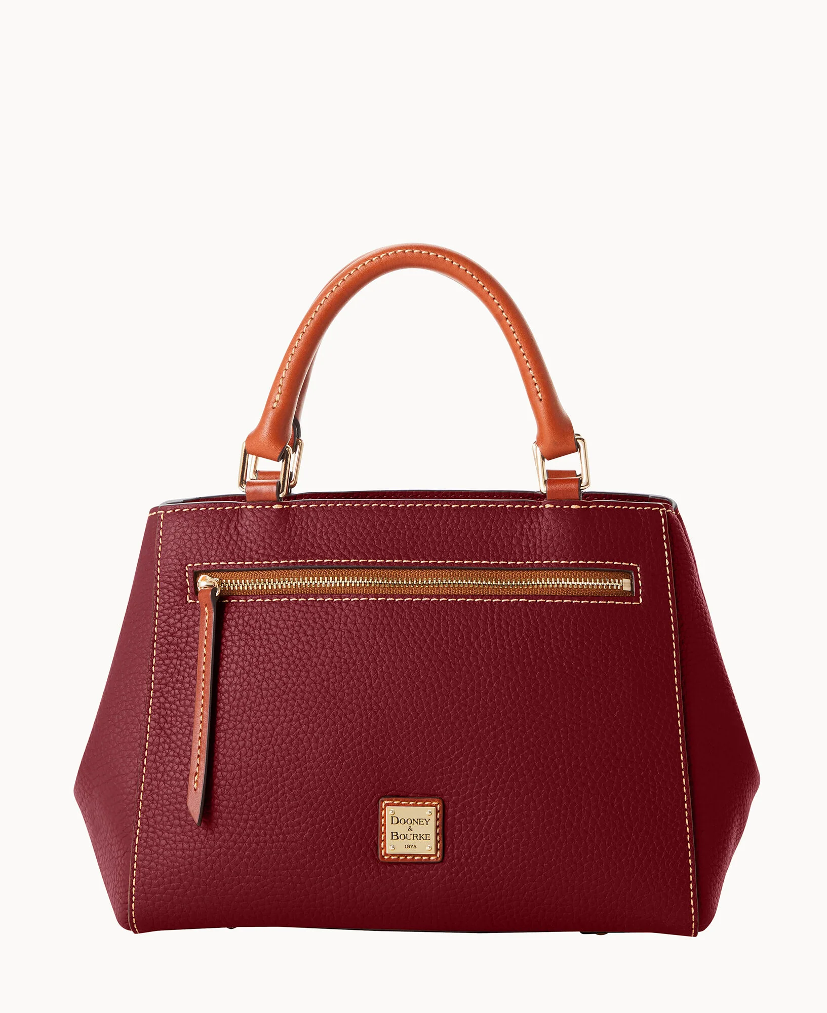 Pebble Grain Small Zip Satchel - Image 46
