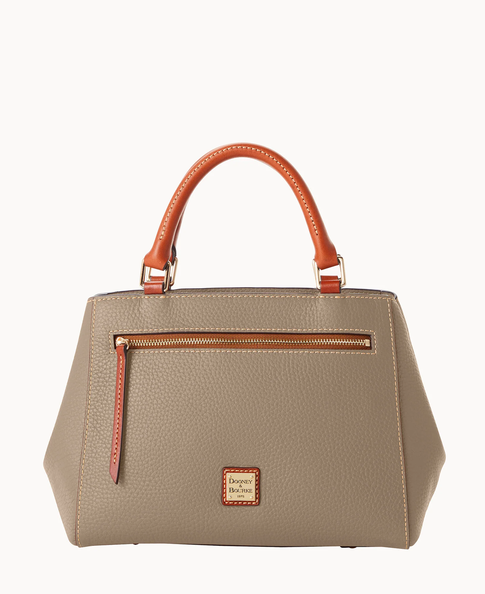 Pebble Grain Small Zip Satchel - Image 51