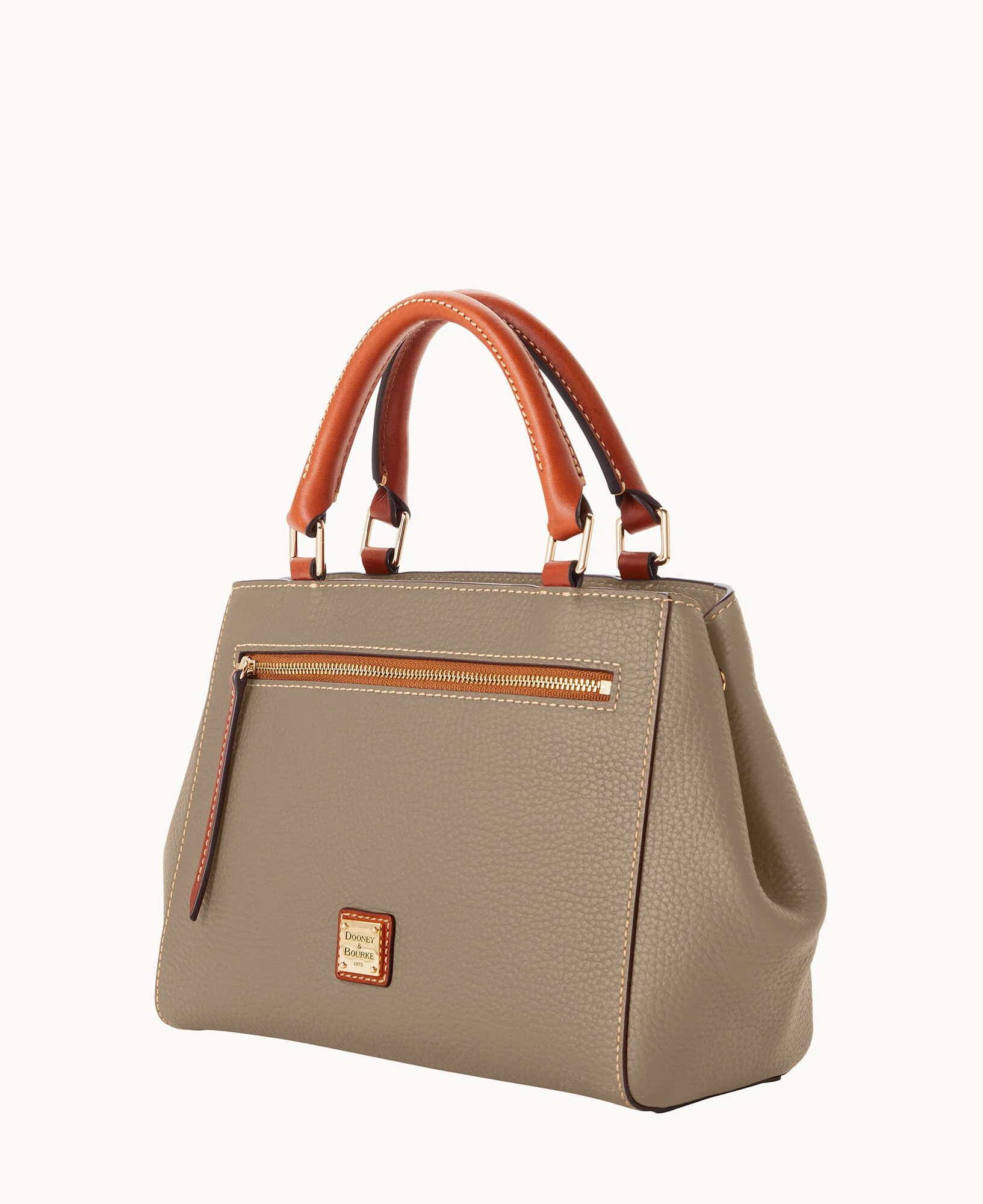 Pebble Grain Small Zip Satchel - Image 52