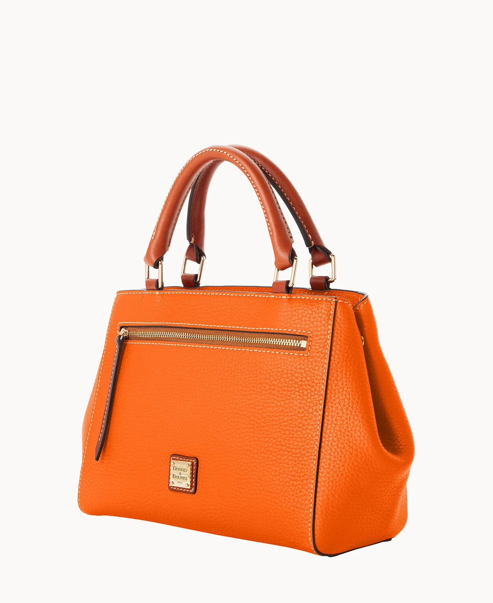 Pebble Grain Small Zip Satchel - Image 57