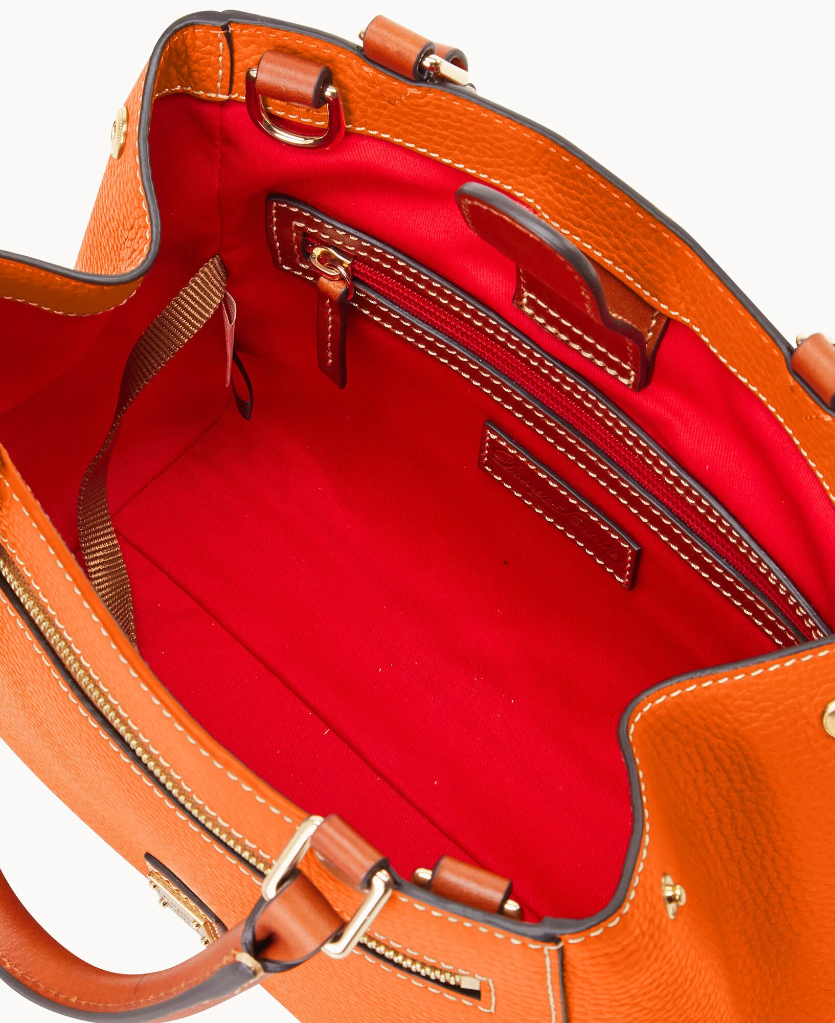 Pebble Grain Small Zip Satchel - Image 58