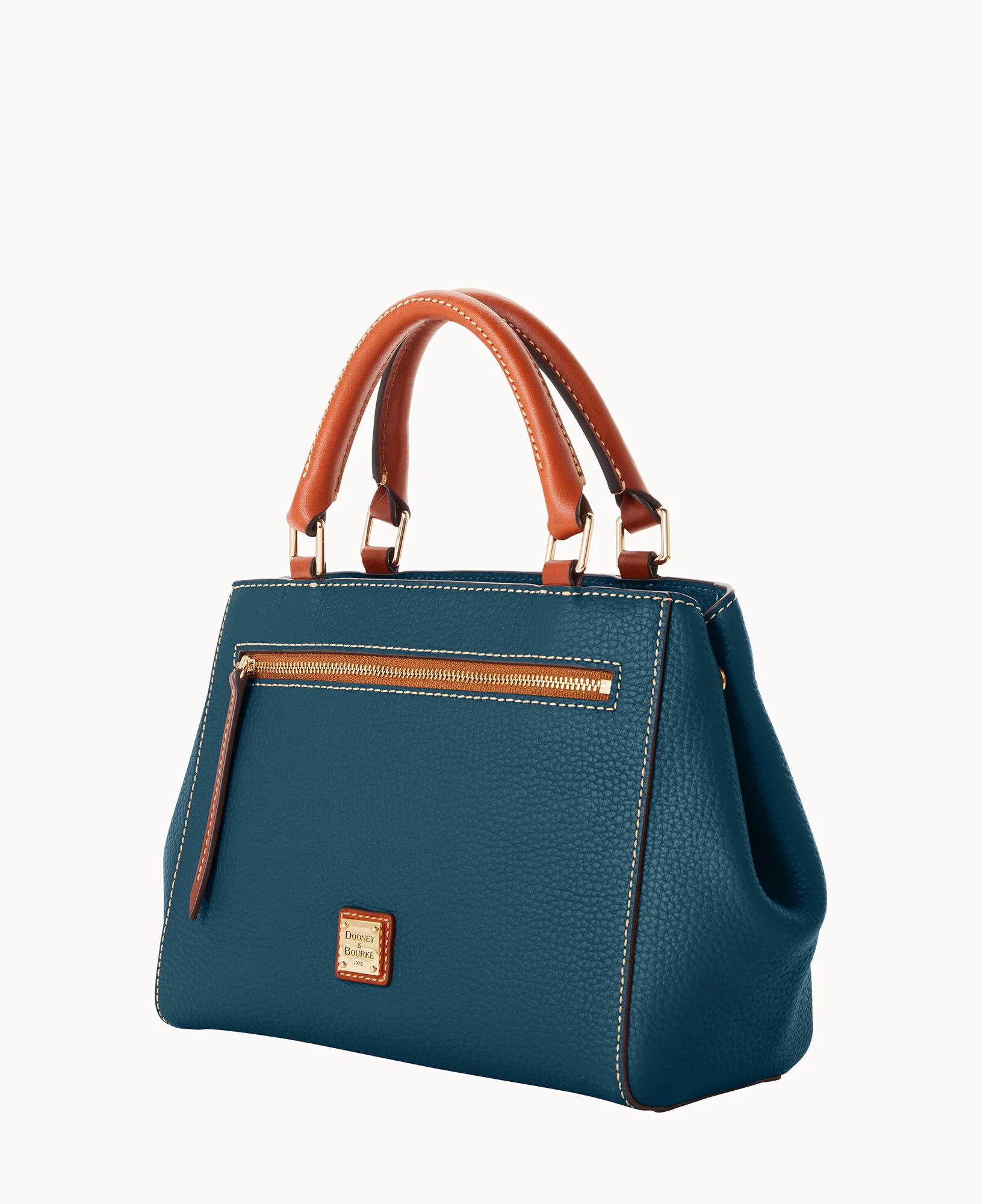 Pebble Grain Small Zip Satchel - Image 67