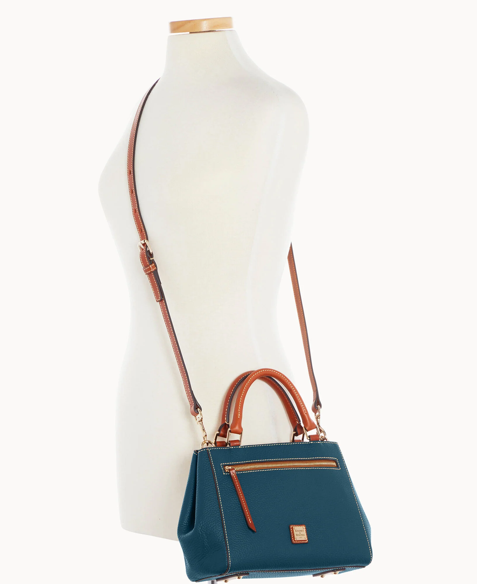 Pebble Grain Small Zip Satchel - Image 70
