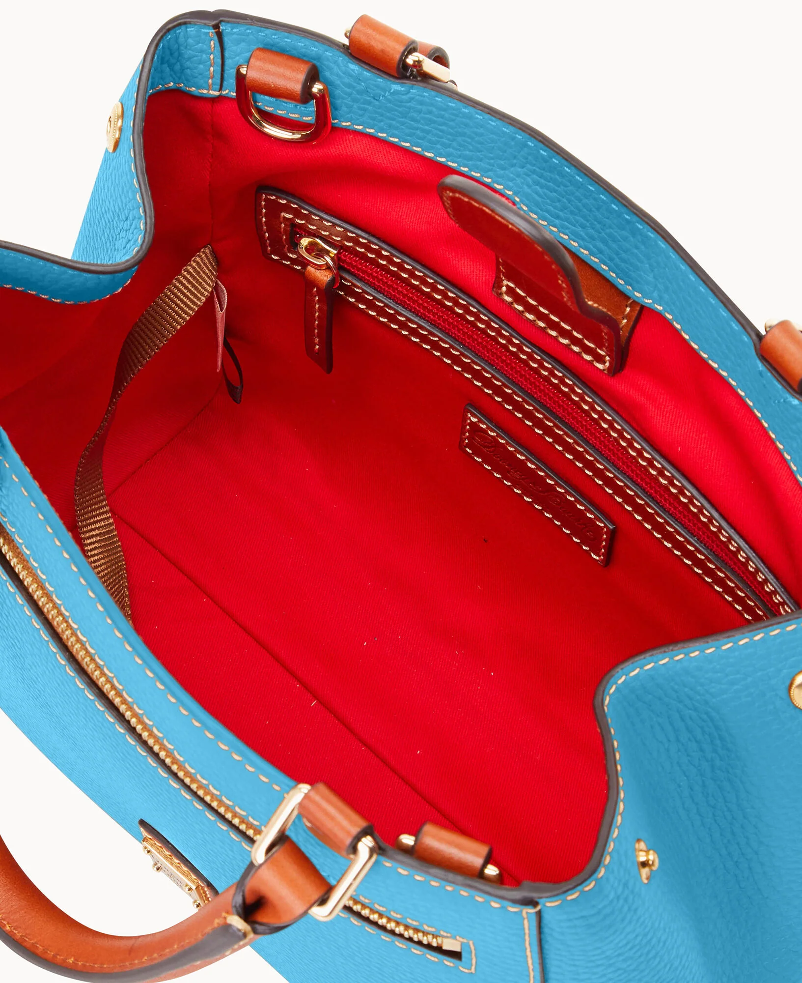 Pebble Grain Small Zip Satchel - Image 73
