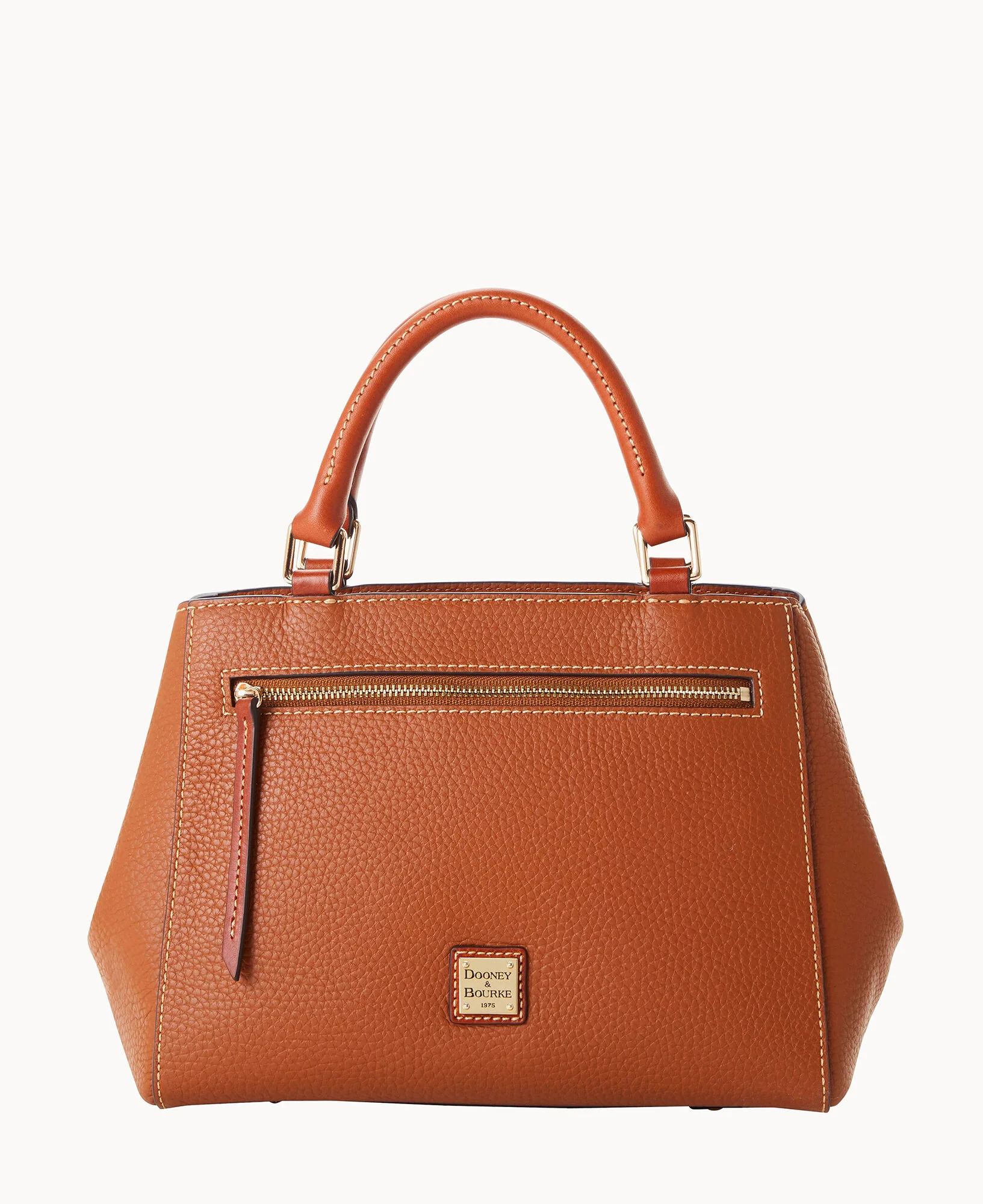 Pebble Grain Small Zip Satchel - Image 81