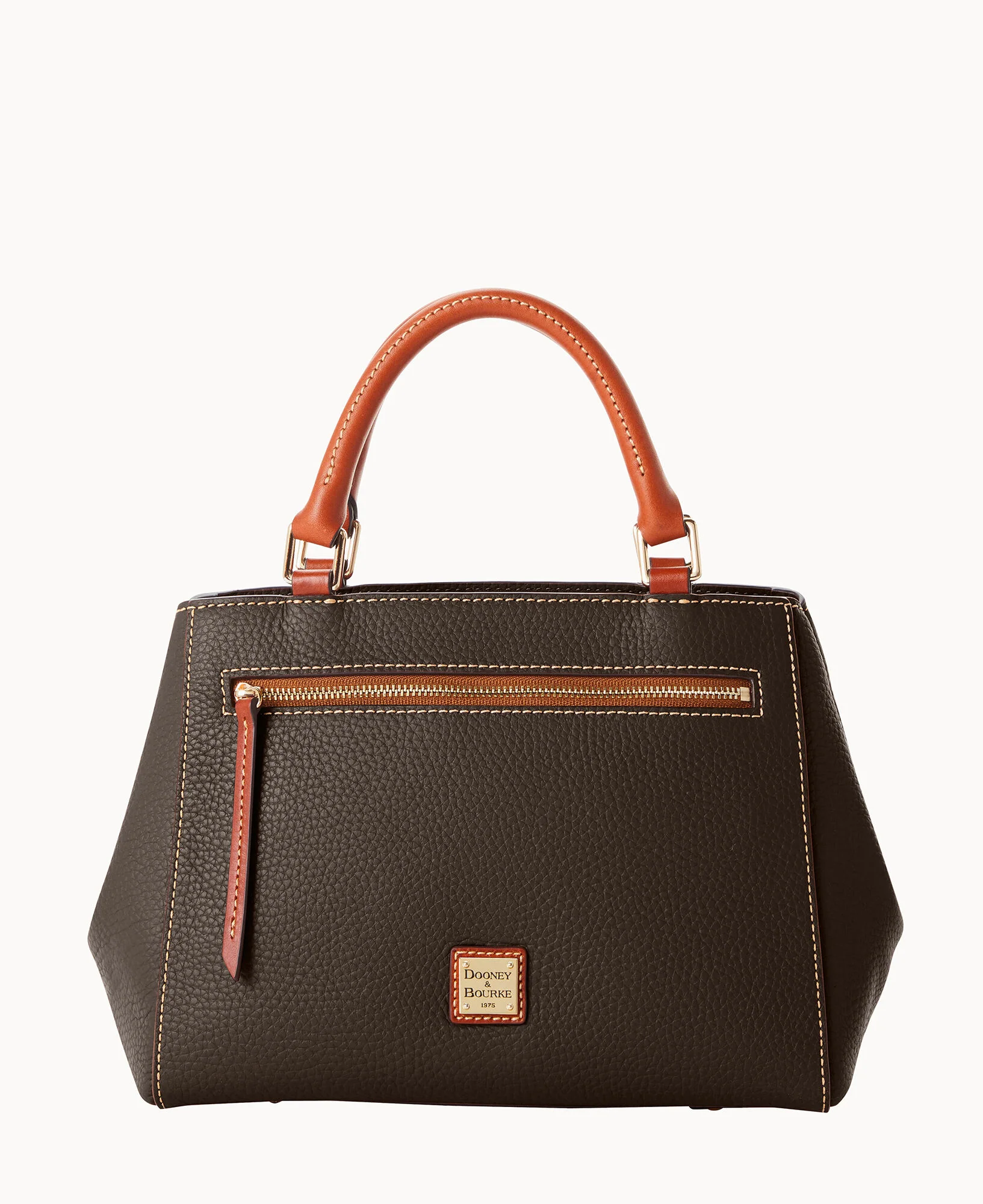 Pebble Grain Small Zip Satchel - Image 86