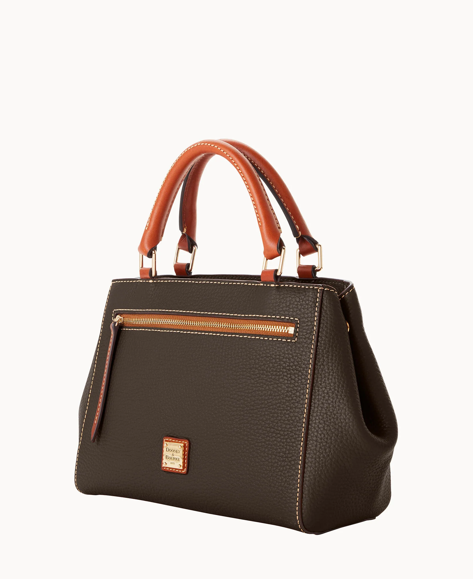 Pebble Grain Small Zip Satchel - Image 87