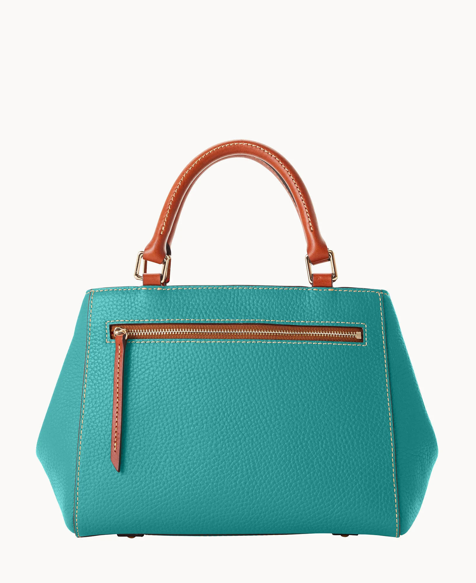 Pebble Grain Small Zip Satchel - Image 9