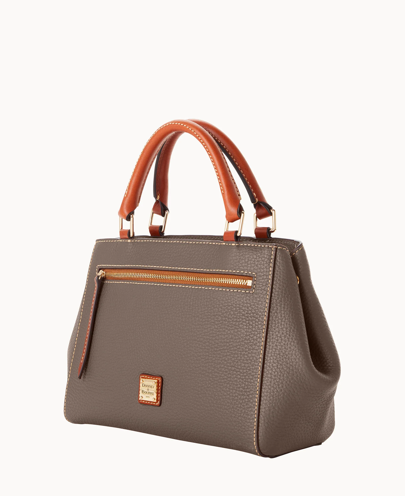 Pebble Grain Small Zip Satchel - Image 92