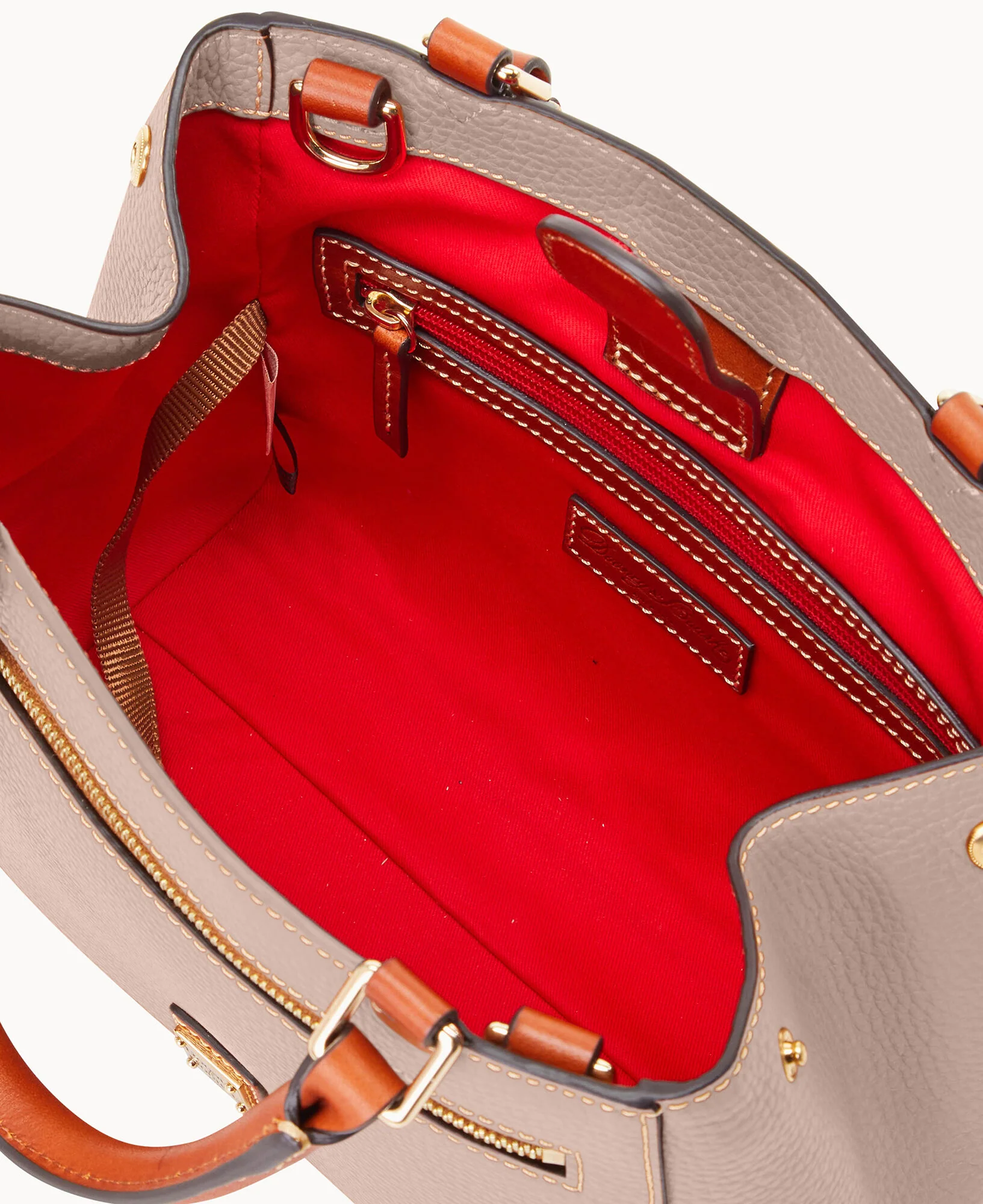 Pebble Grain Small Zip Satchel - Image 98