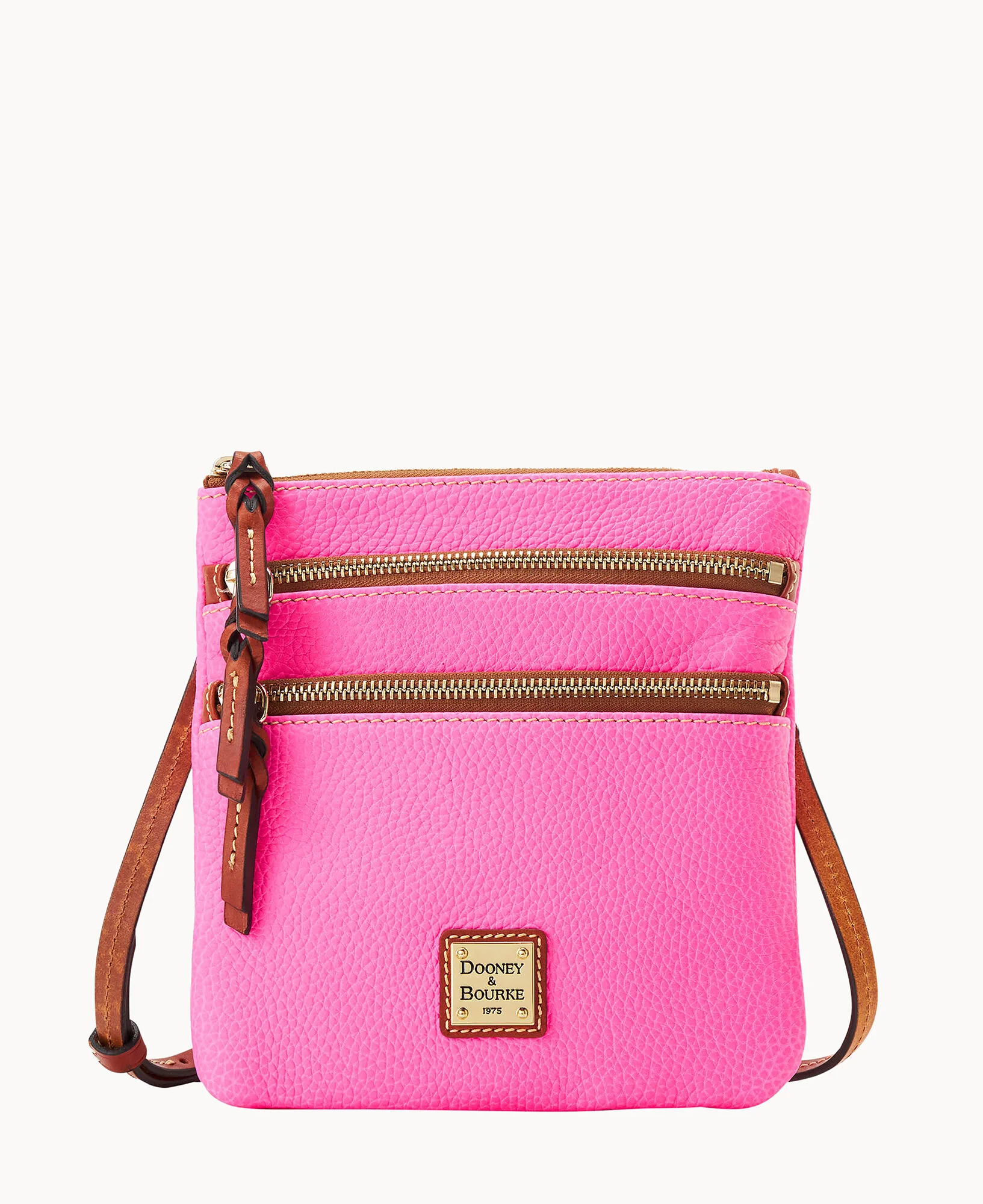 Pebble Grain Triple Zip Crossbody - Image 5