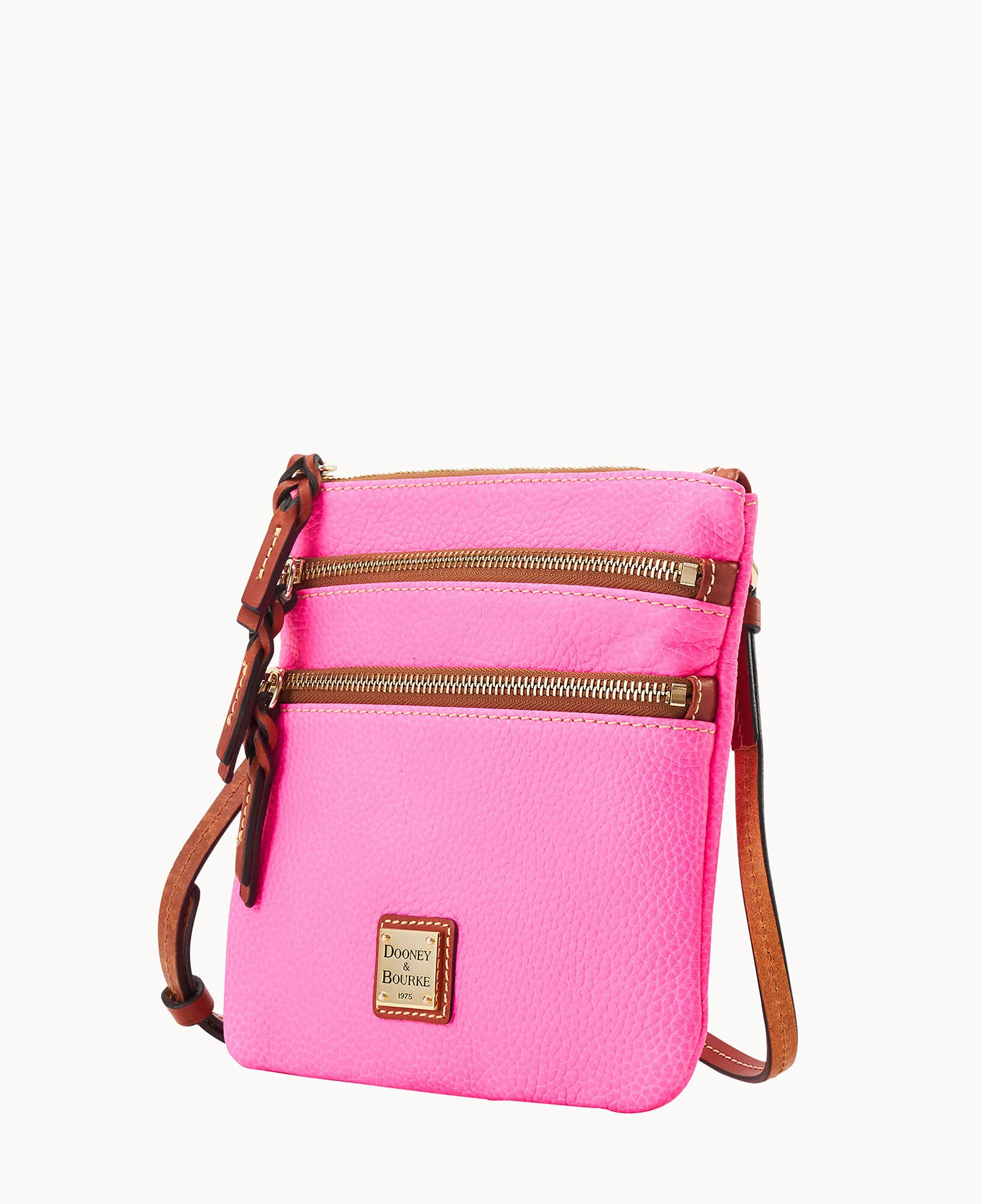 Pebble Grain Triple Zip Crossbody - Image 6