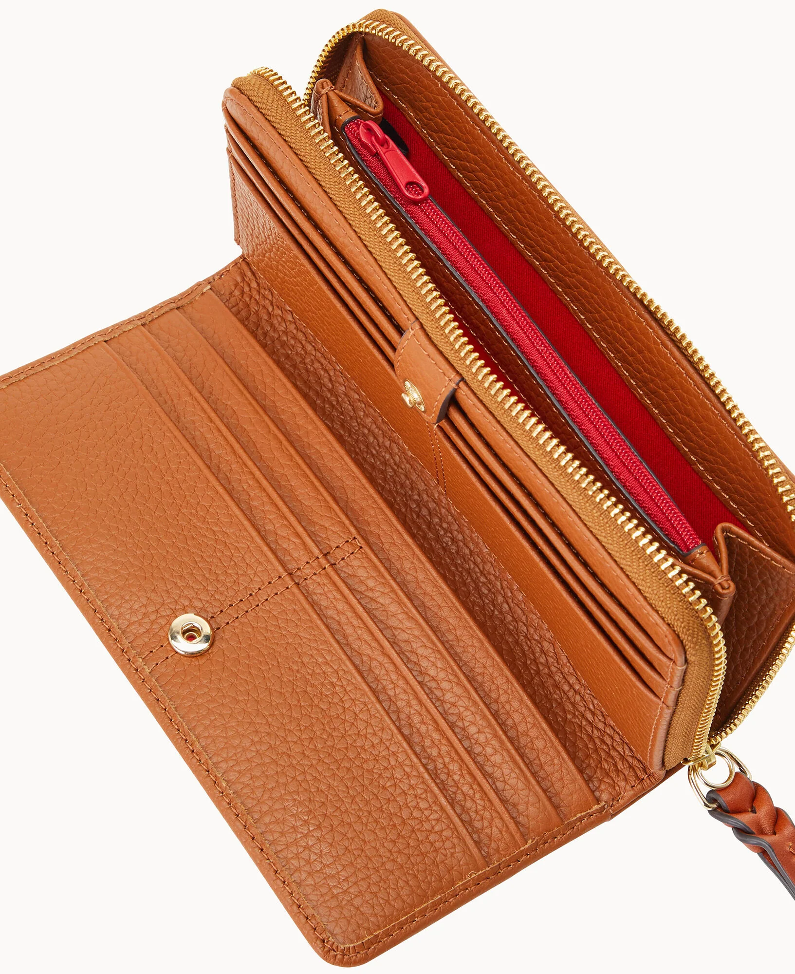Pebble Grain Zip Around Phone Wristlet - Image 3