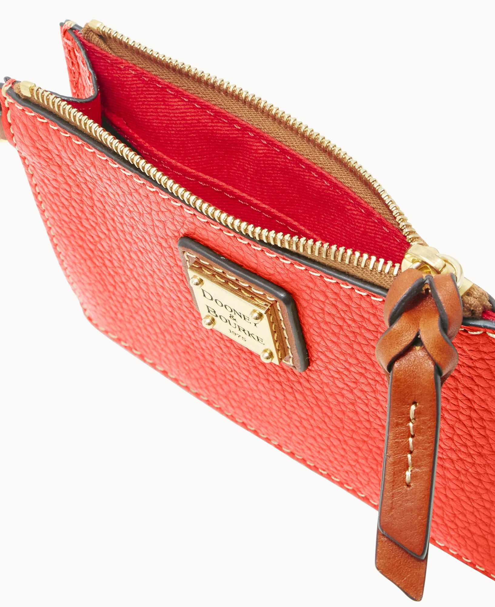 Pebble Grain Zip Top Card Case Wristlet - Image 102