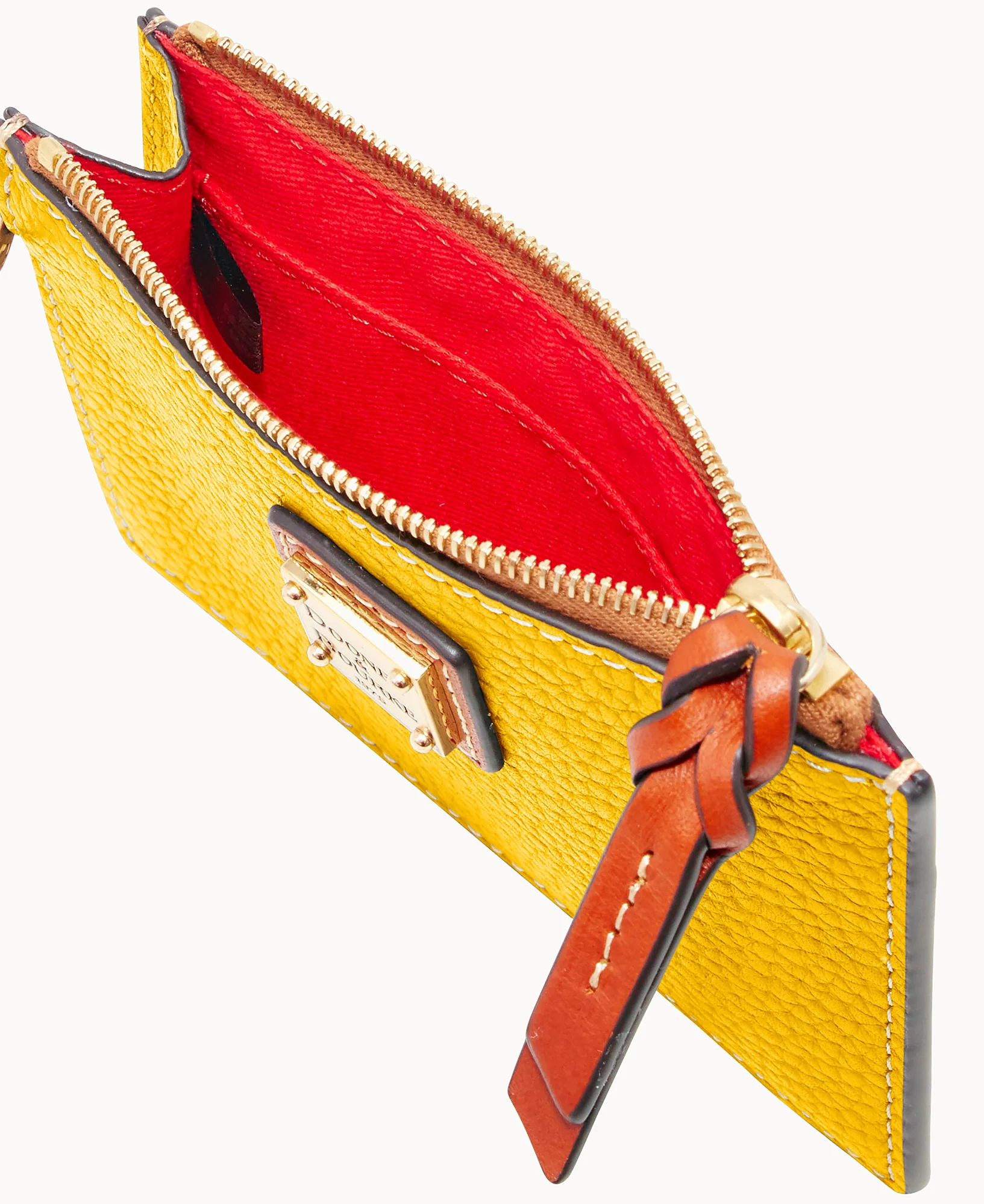Pebble Grain Zip Top Card Case Wristlet - Image 106