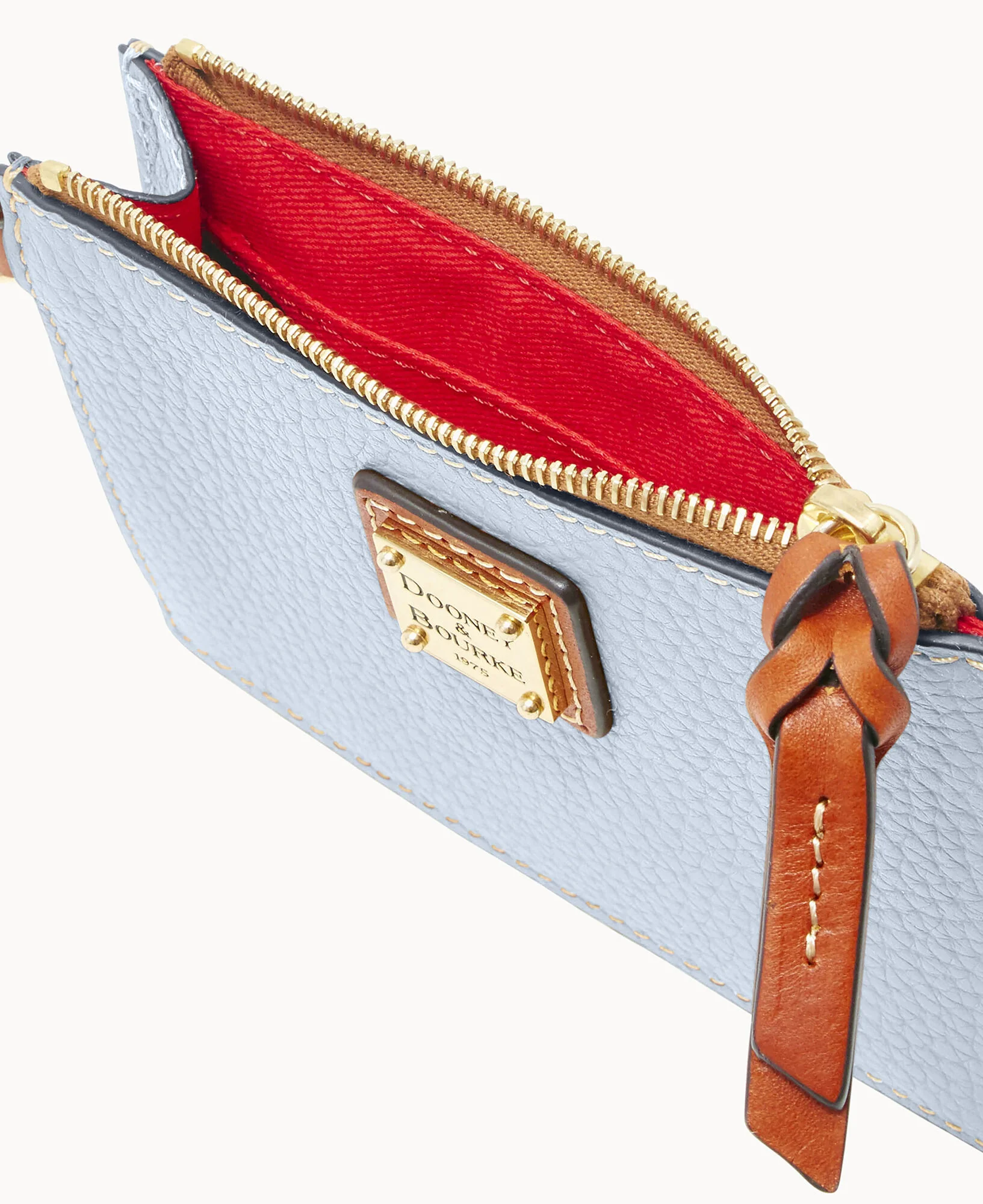 Pebble Grain Zip Top Card Case Wristlet - Image 110