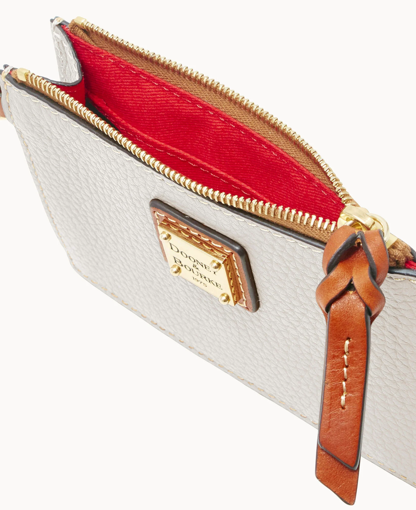 Pebble Grain Zip Top Card Case Wristlet - Image 113