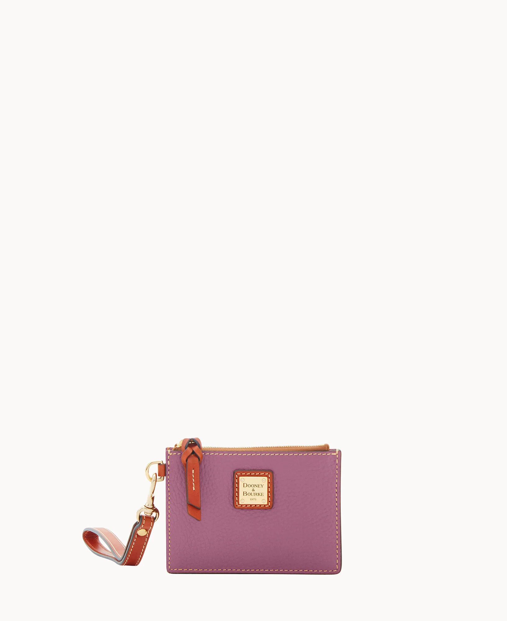 Pebble Grain Zip Top Card Case Wristlet - Image 114