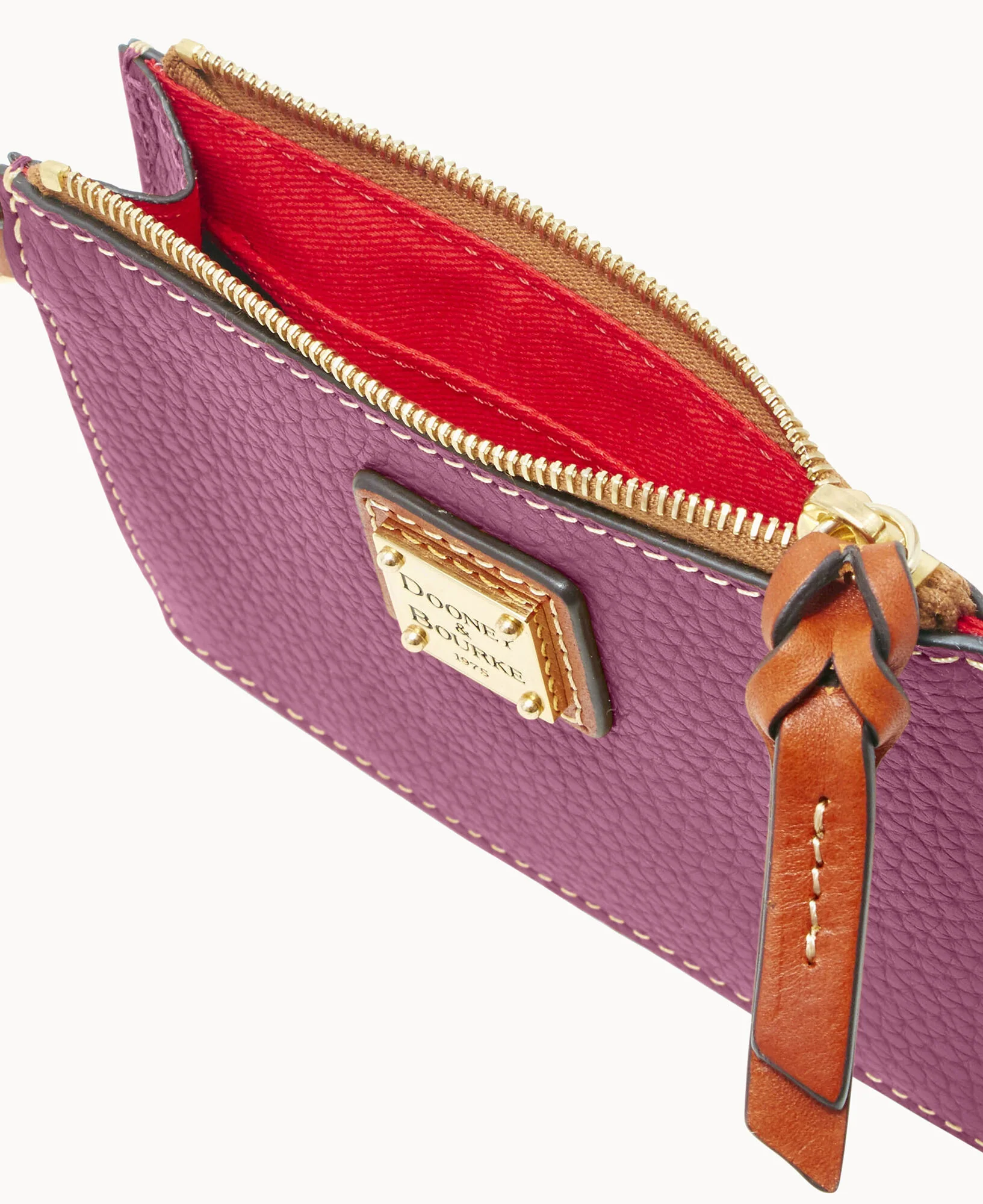 Pebble Grain Zip Top Card Case Wristlet - Image 116