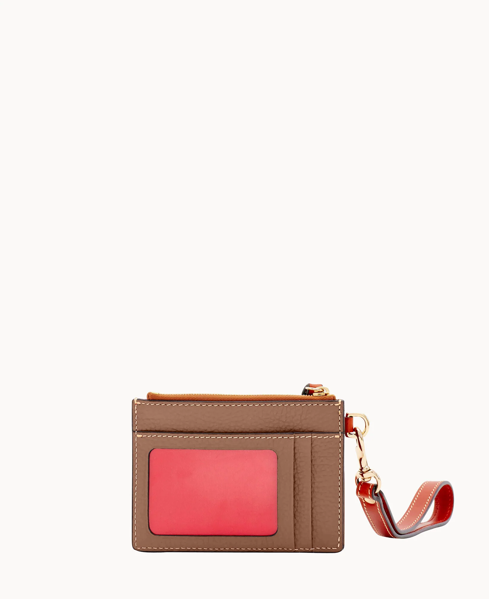 Pebble Grain Zip Top Card Case Wristlet - Image 124