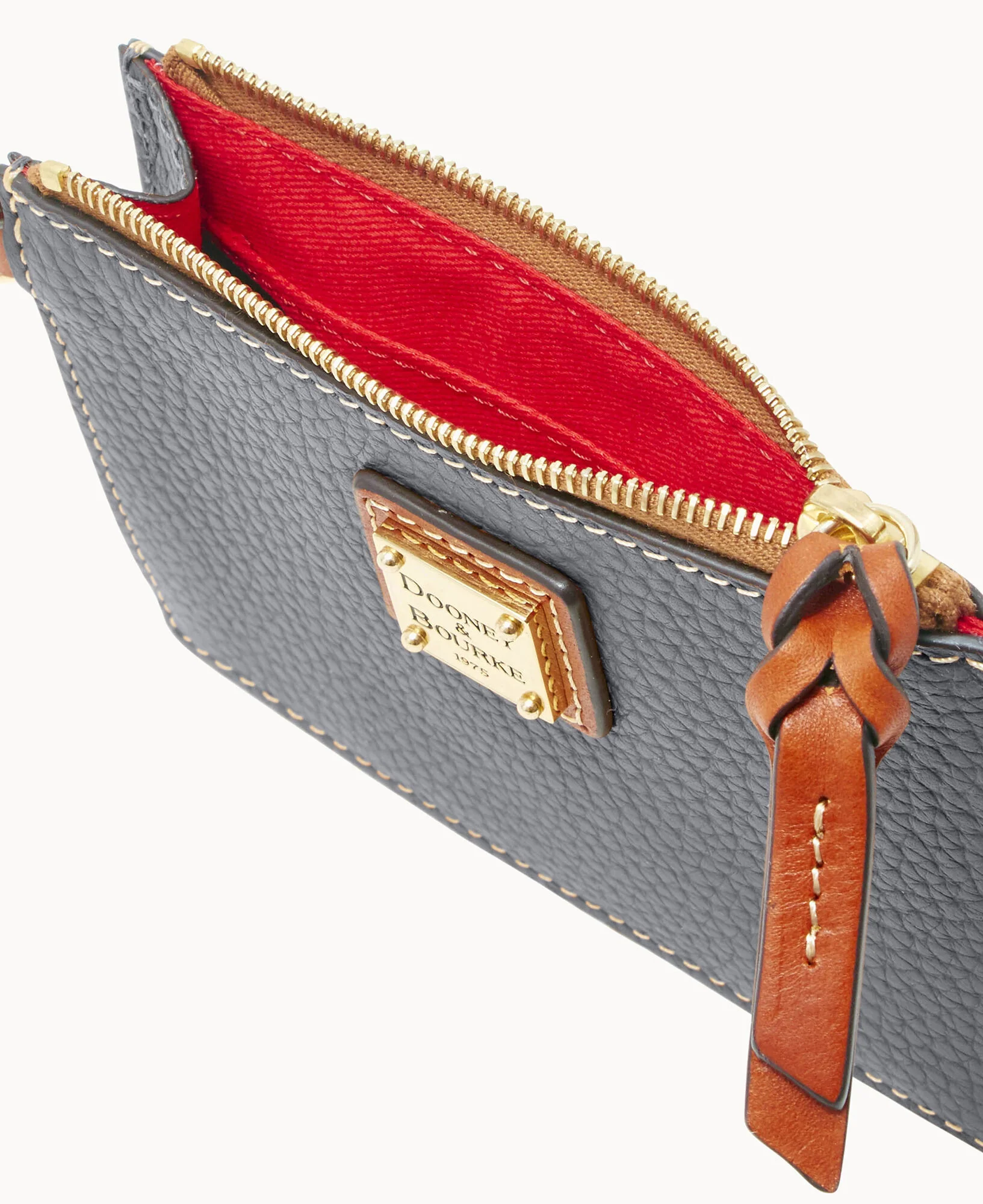 Pebble Grain Zip Top Card Case Wristlet - Image 127