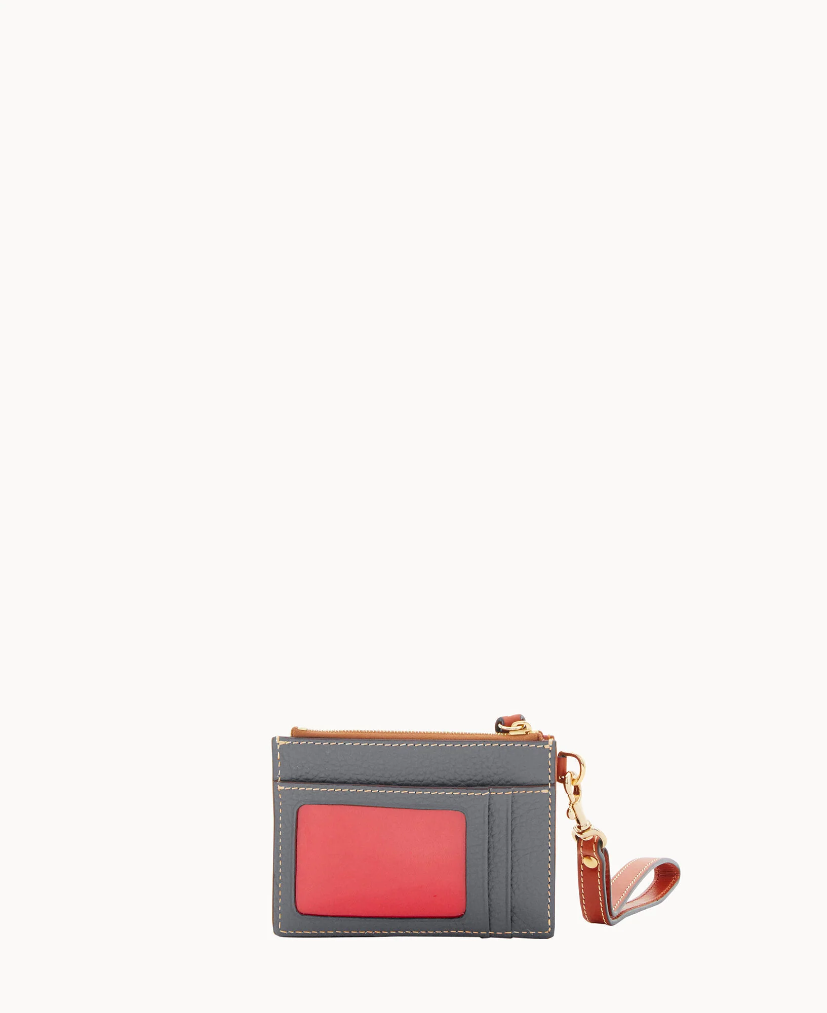 Pebble Grain Zip Top Card Case Wristlet - Image 128