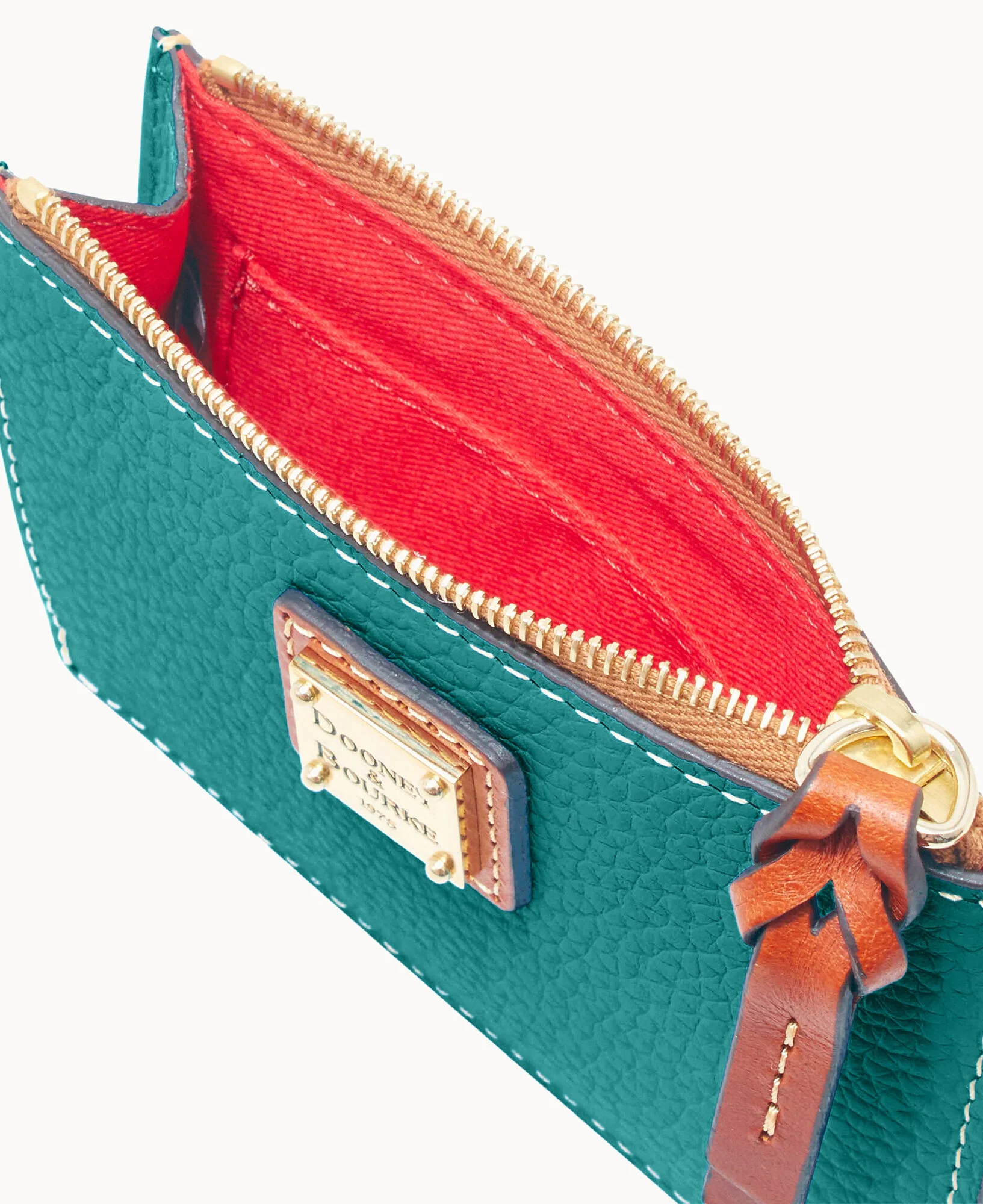 Pebble Grain Zip Top Card Case Wristlet - Image 131