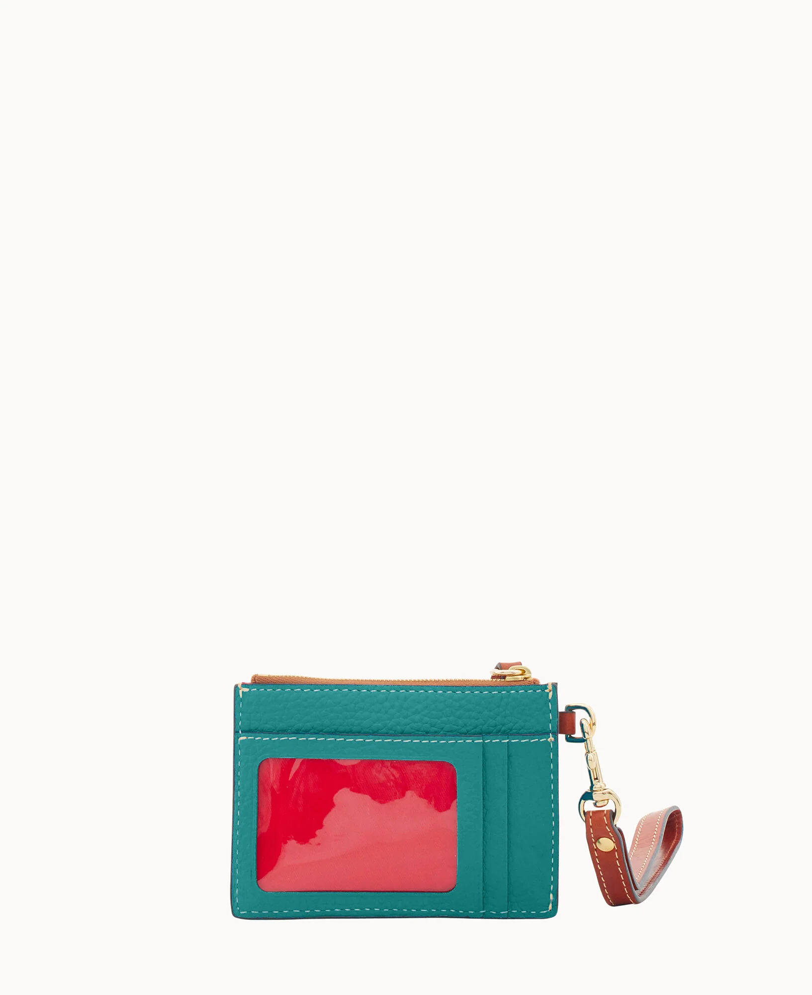 Pebble Grain Zip Top Card Case Wristlet - Image 132